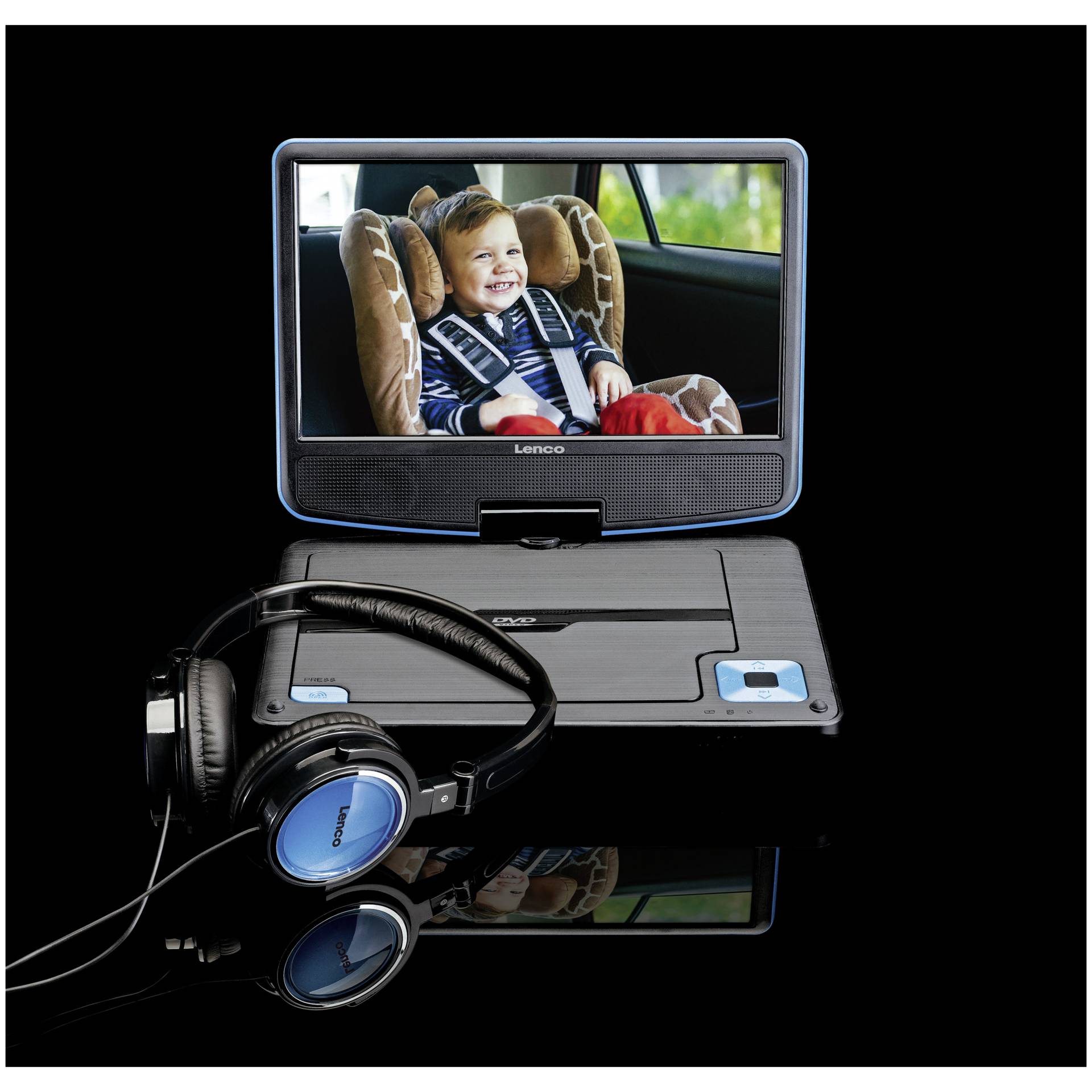 Kissen, Person, Kopfhörer, Laptop, Bildschirm