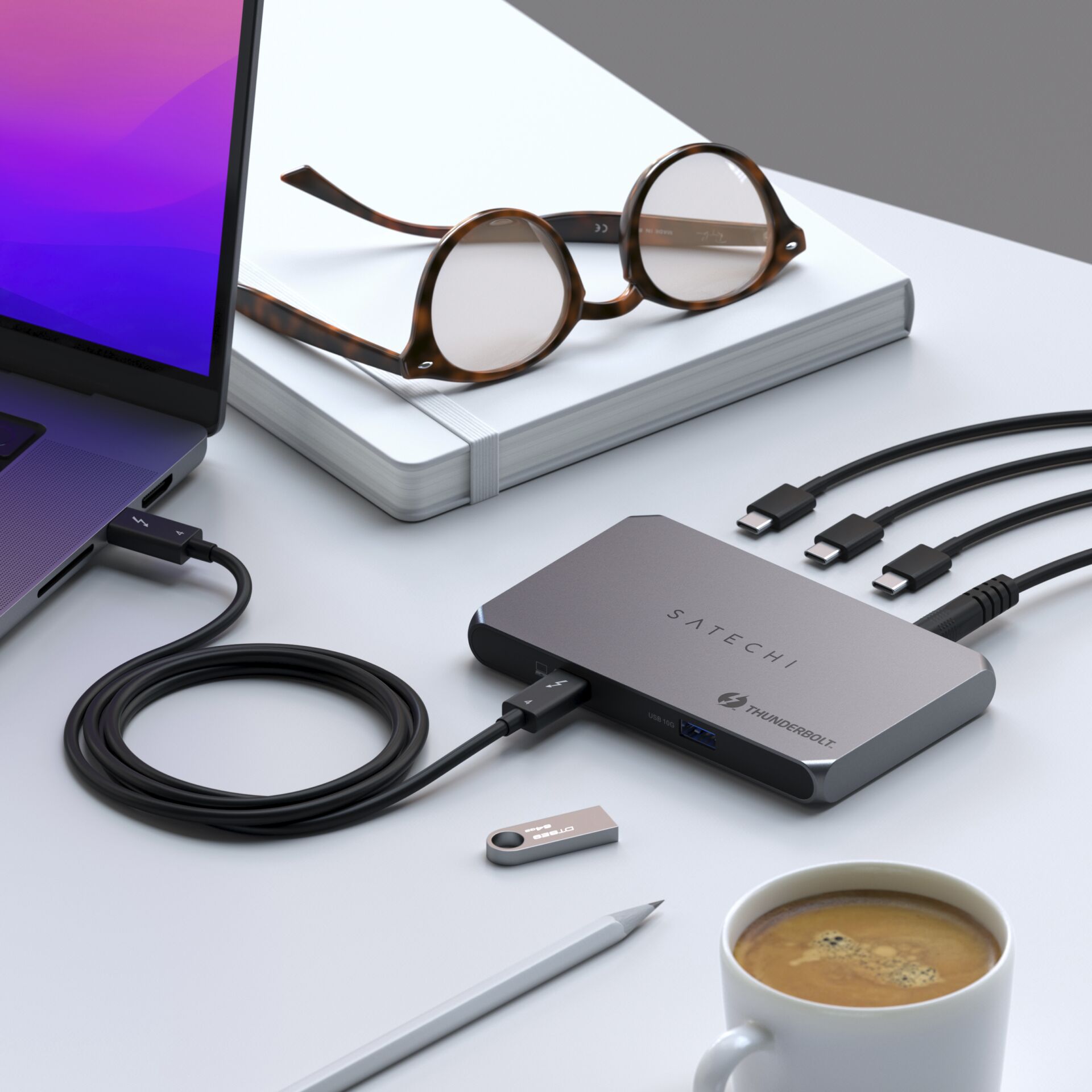 Brillen, Adapter, Elektronik, Kaffeetasse, Laptop