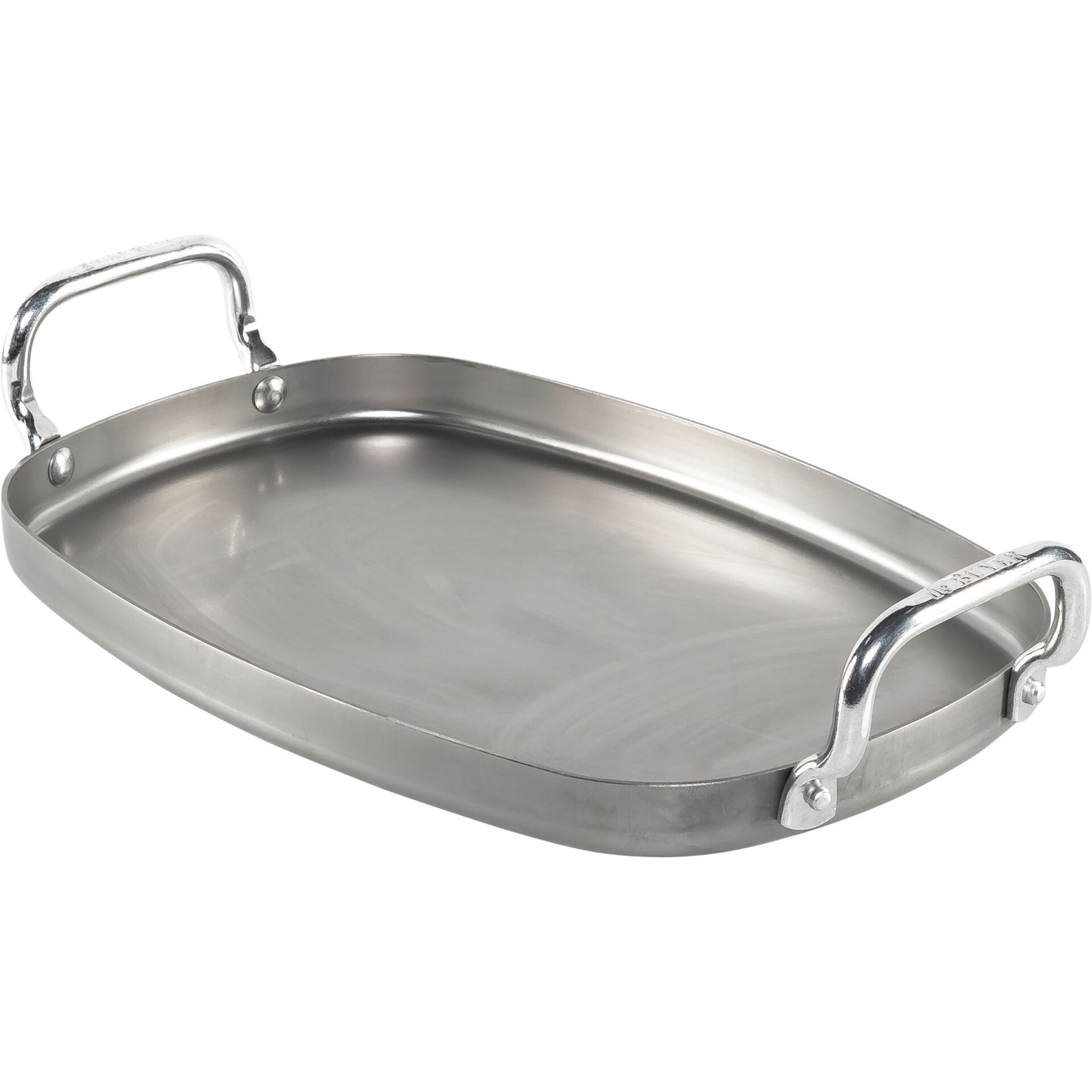 stahl, bräter, grillpfanne, induktionsgeeignet, ovale pfanne