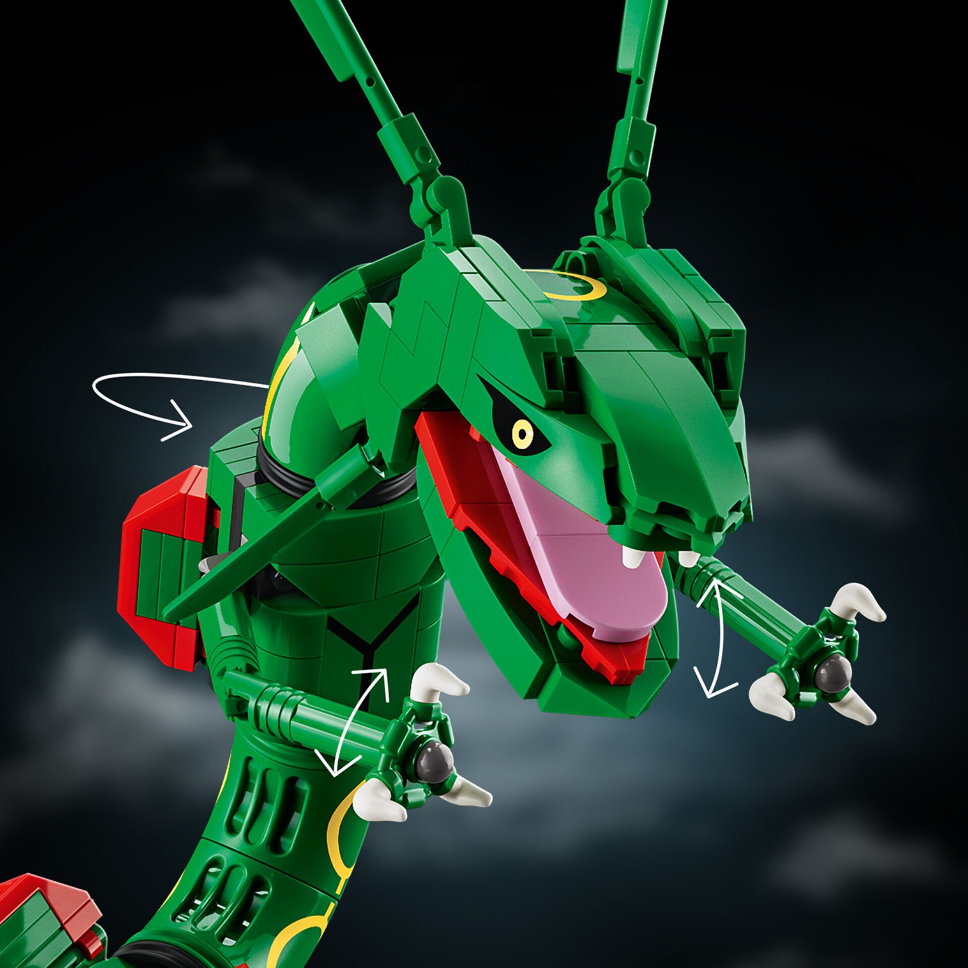 lego, dragon, grün, modell, spielzeug