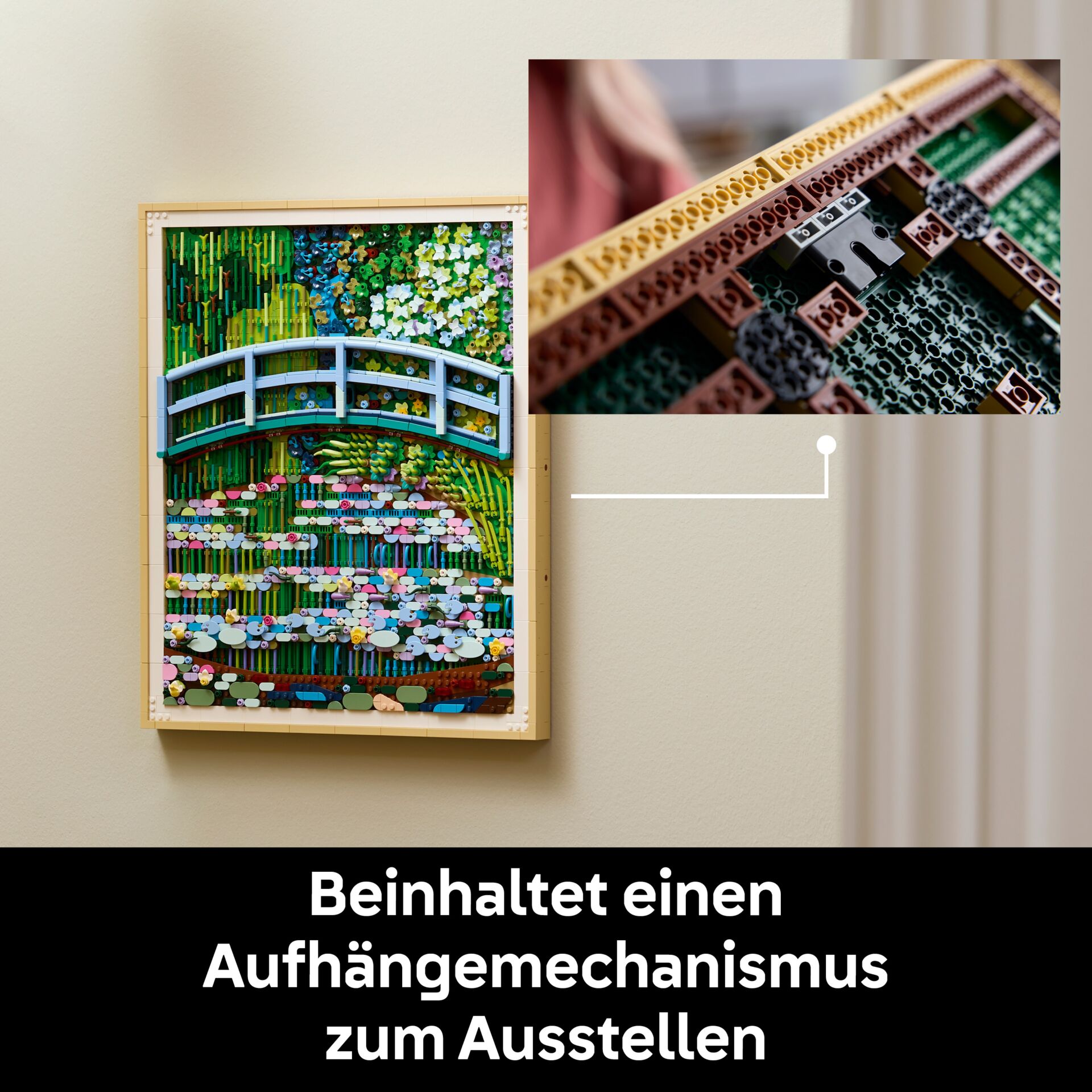 künstlerische wanddekoration, mosaik bild, leuchtend farben, holzrahmen, wandkunst