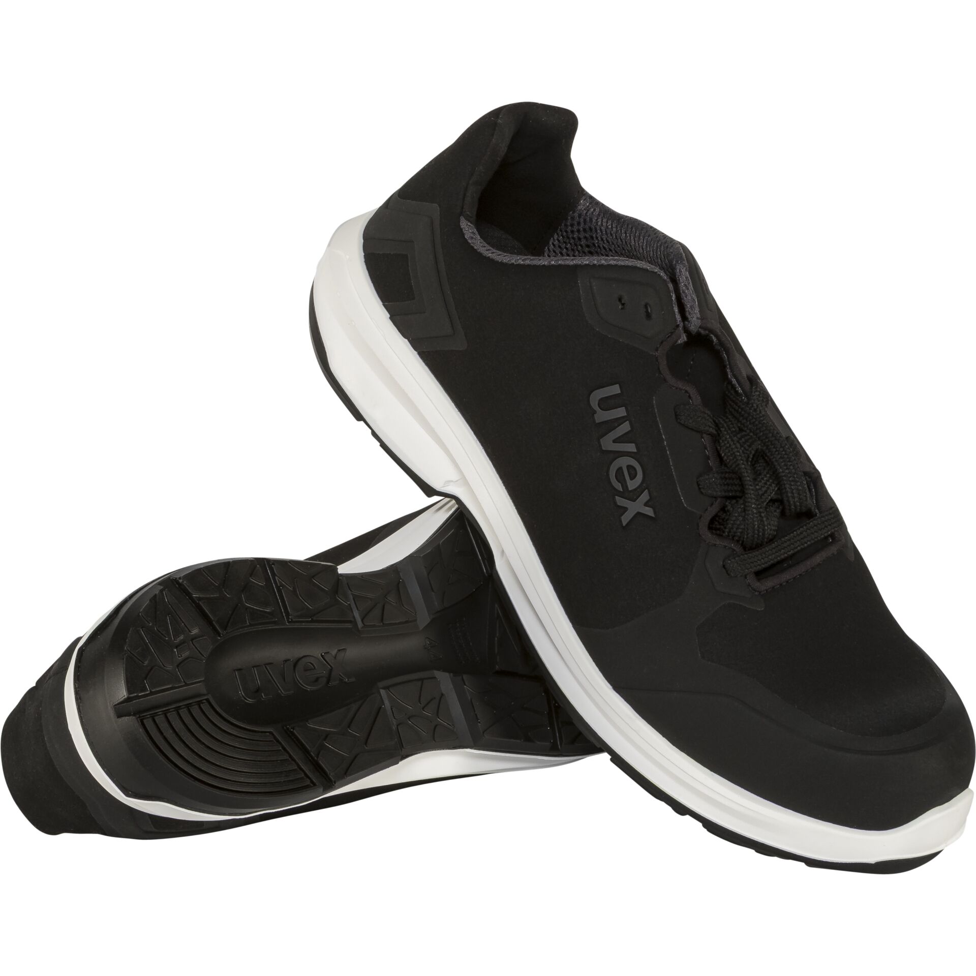 Bekleidung, Schuhwerk, Schuh, Sneaker, Sneaker, Schwarz, Mesh, Weiße Sohle, Athletischer Schuh
