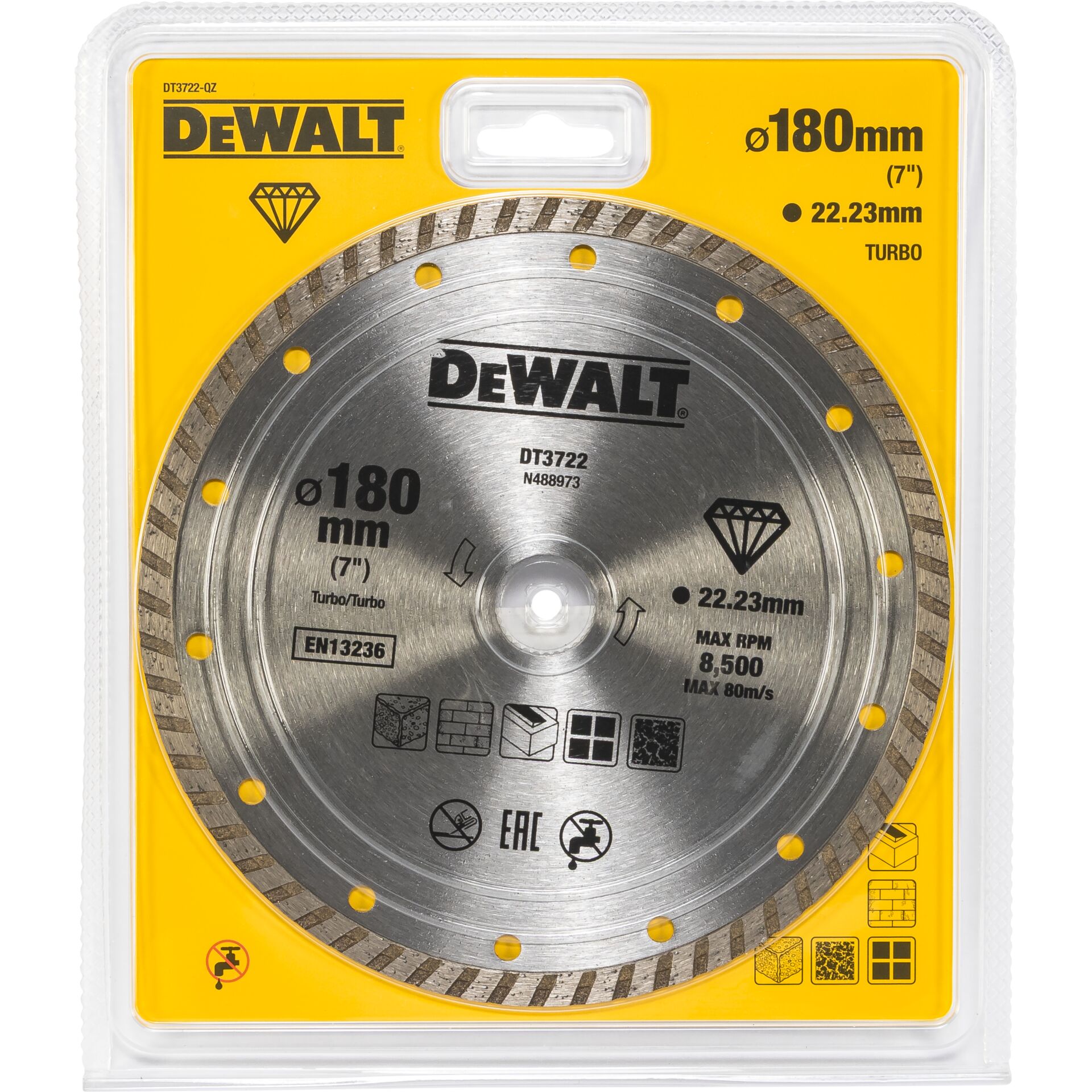 DeWalt DT3722-QZ  Diamant-Trennscheibe 180mm