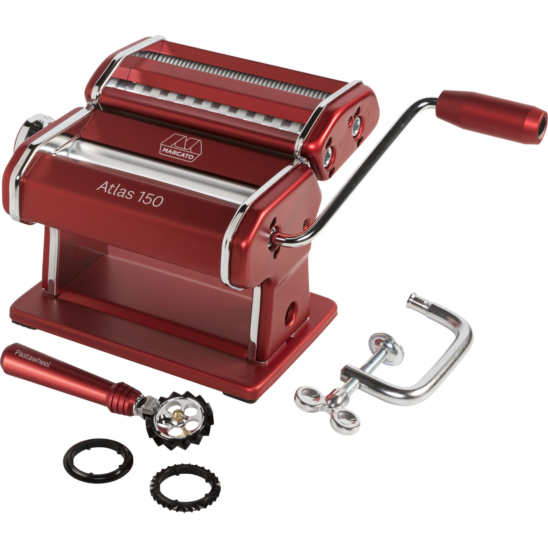 Marcato ATLAS 150 ROSSA + PASTA-  WHEEL ROSSO