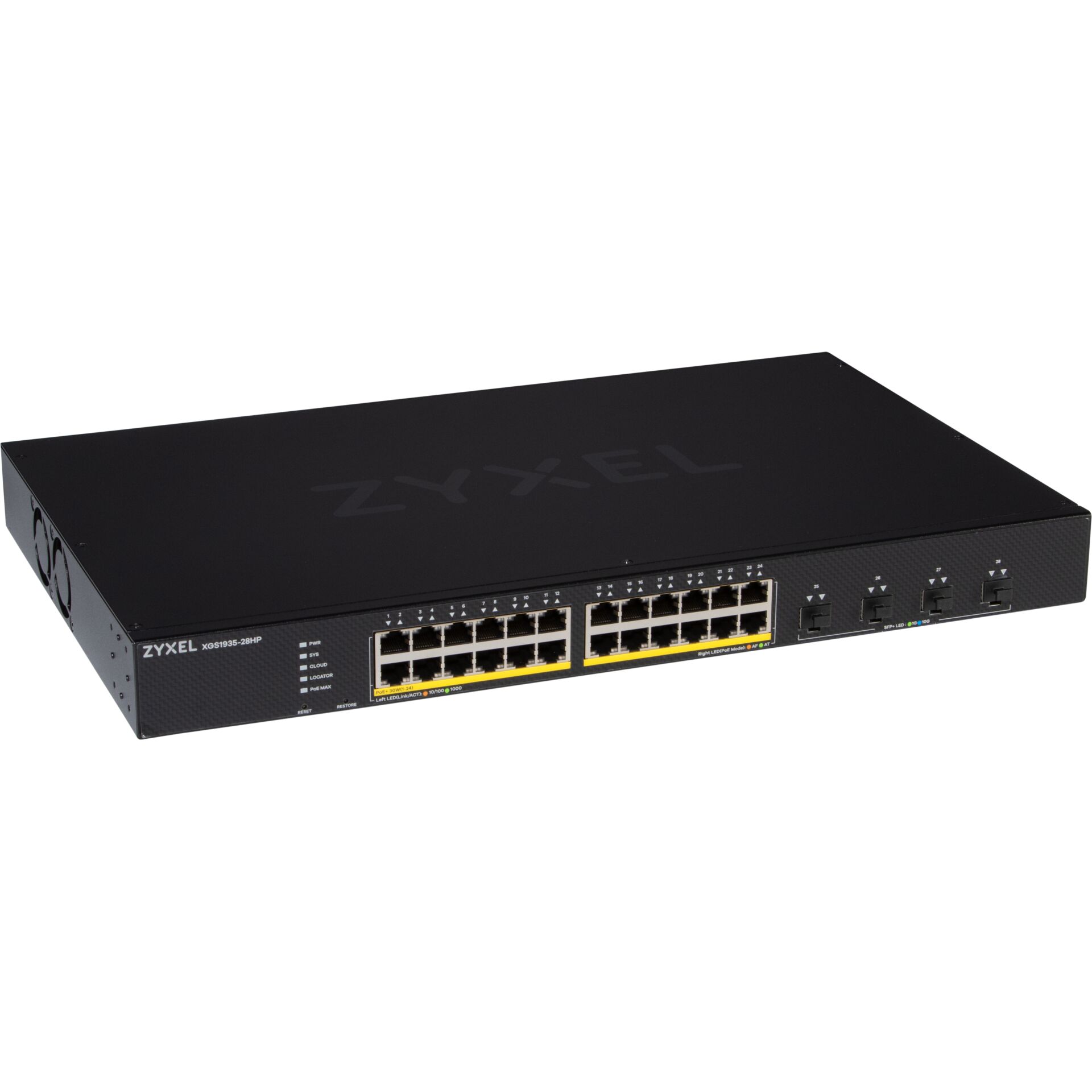 Netzwerkswitch, 24-Port, PoE, Rackmount, Gigabit Ethernet