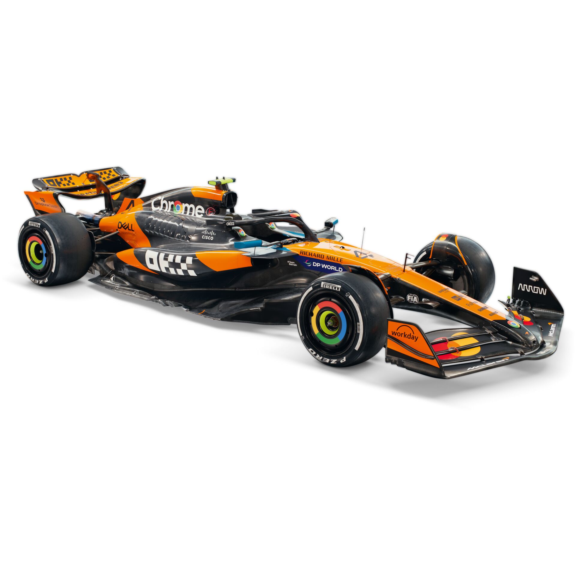 Formel 1 Auto, Rennwagen, Offizielle Lackierung, Slick-Reifen, Open-Wheel-Design