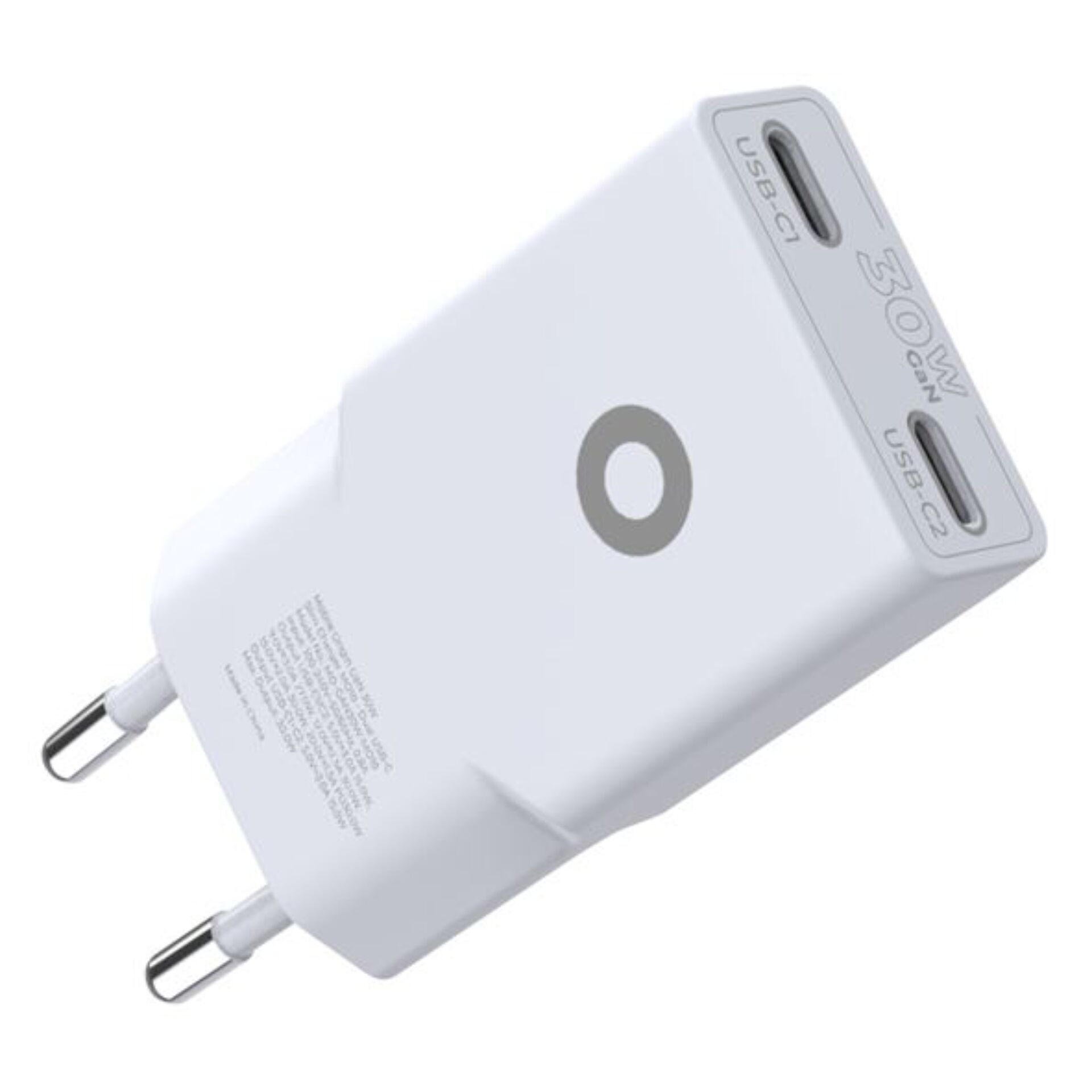 USB-C, USB-C Adapter, Plug-in Adapter, White Charger, Dual Port