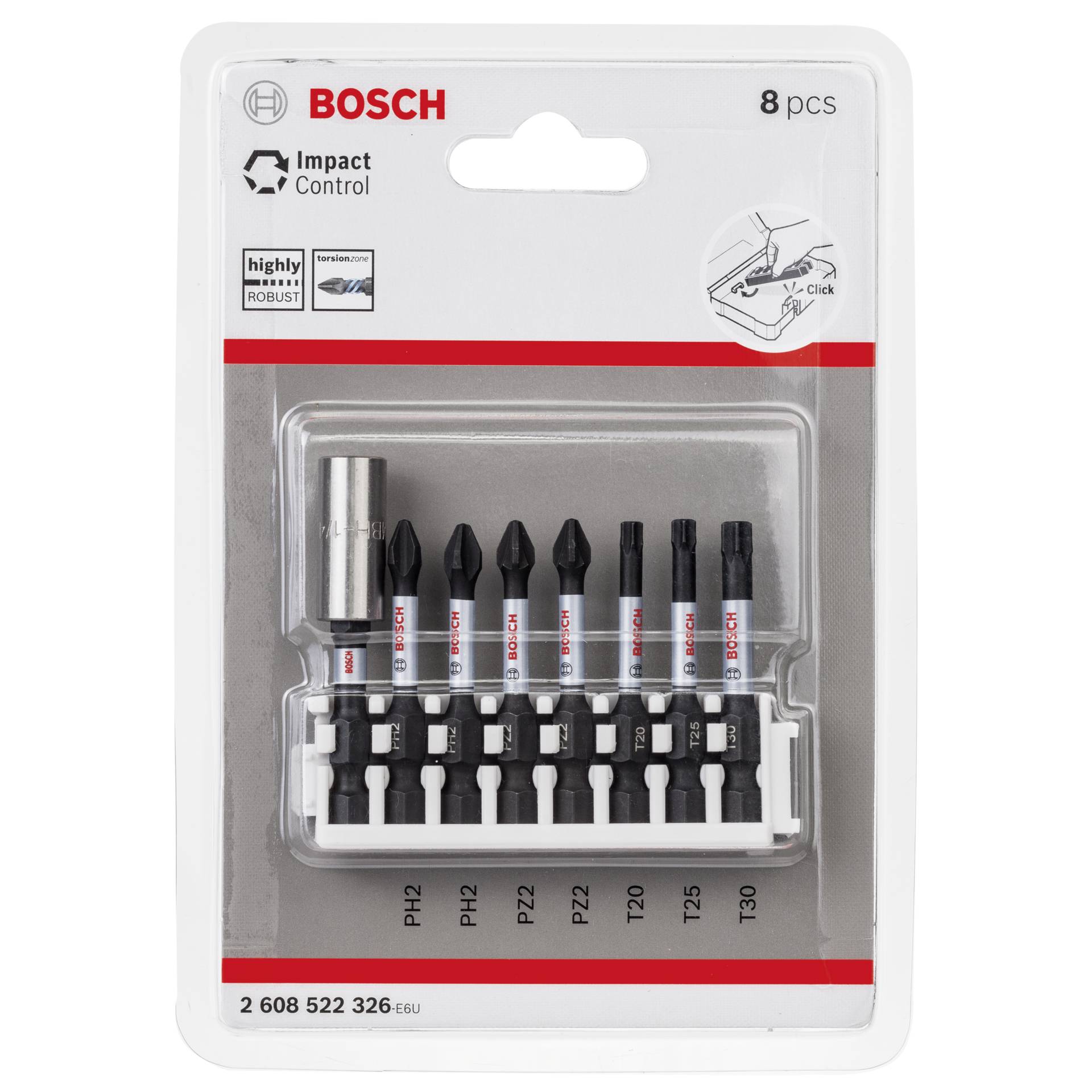 Bosch Impact Control 50 mm 8-tlg  Bitpack