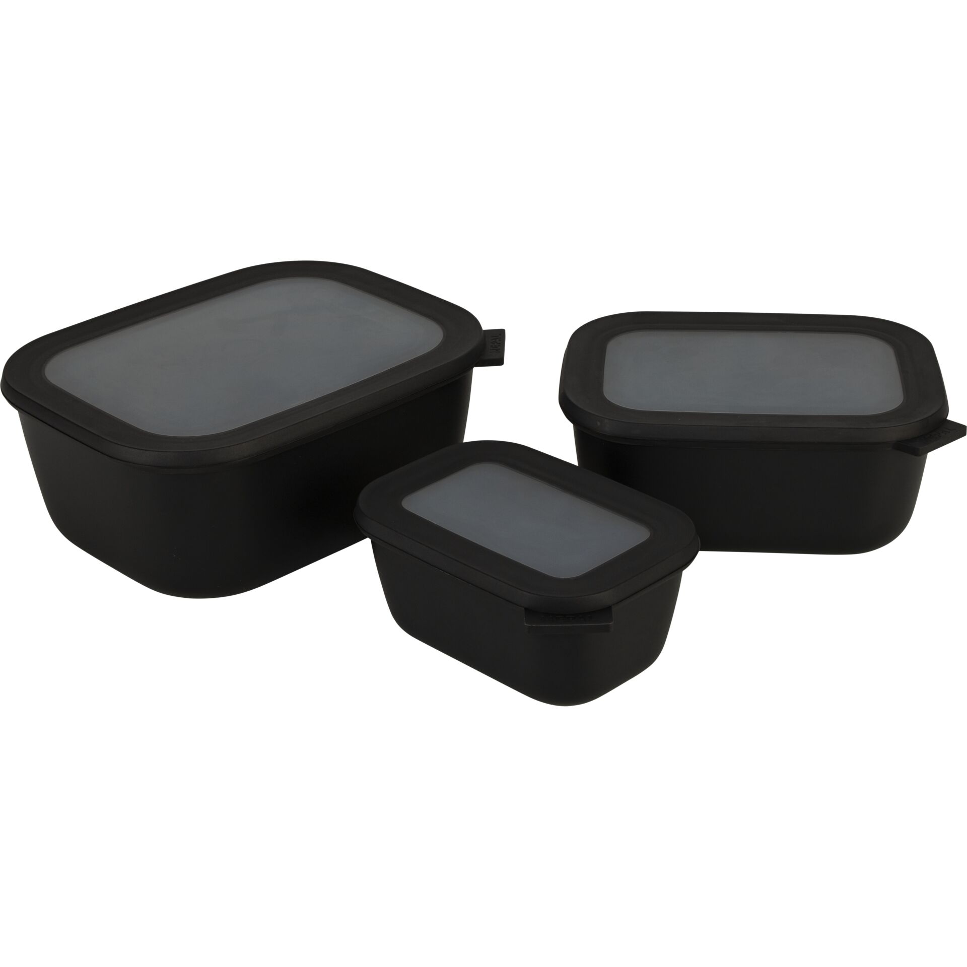Lunchbox, Bento-Behälter, Schwarz, Frischhaltebehälter, Deckel integriert