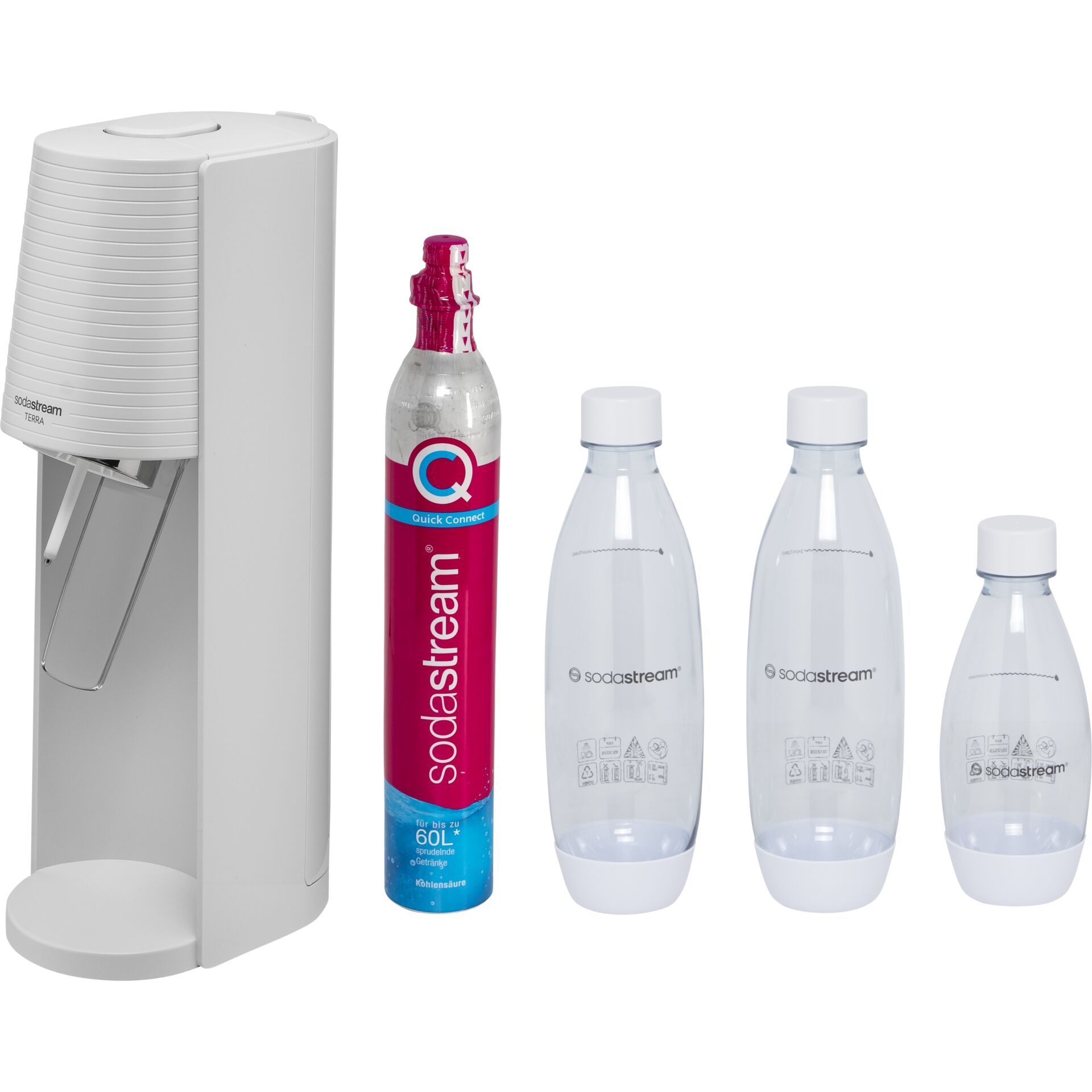 SodaStream Terra weiß  Value Pack x3 Flasche, Wasserflasche