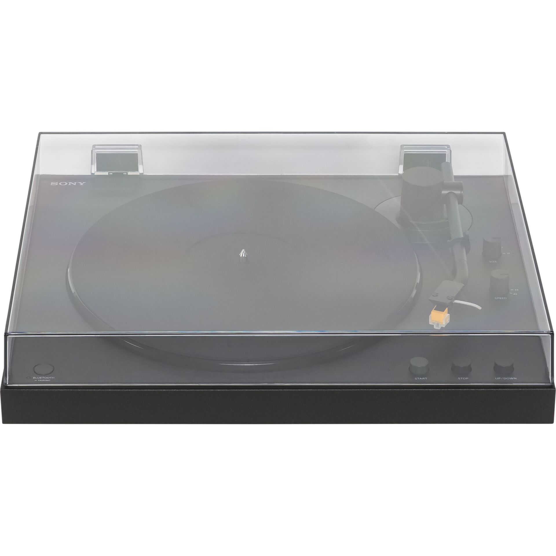 Plattenspieler, Schallplattenspieler, Riemen-Antrieb, Transparentes Gehäuse, Bluetooth