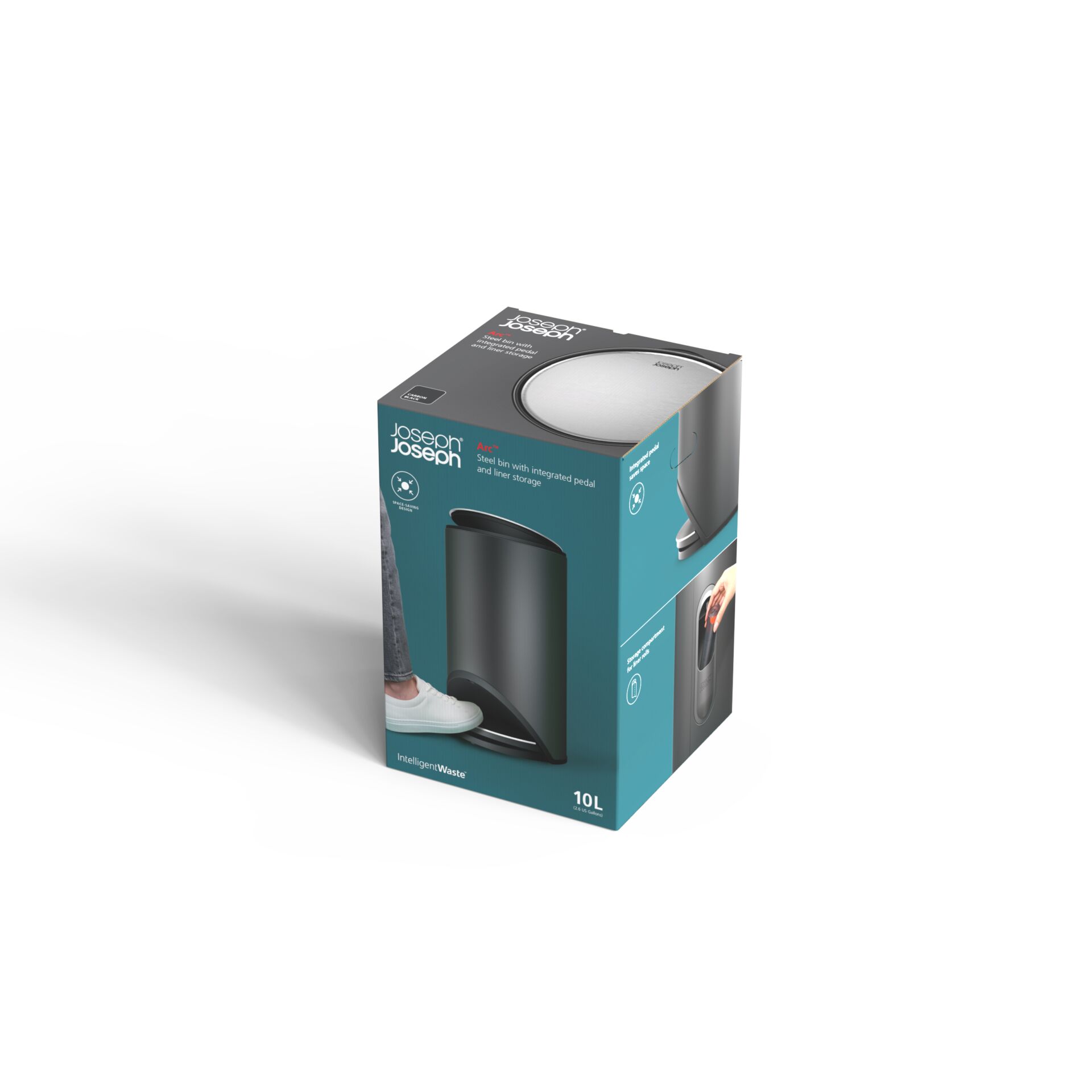 Abfalleimer, Mülleimer, Pedalabfalleimer, Stahl, 10L