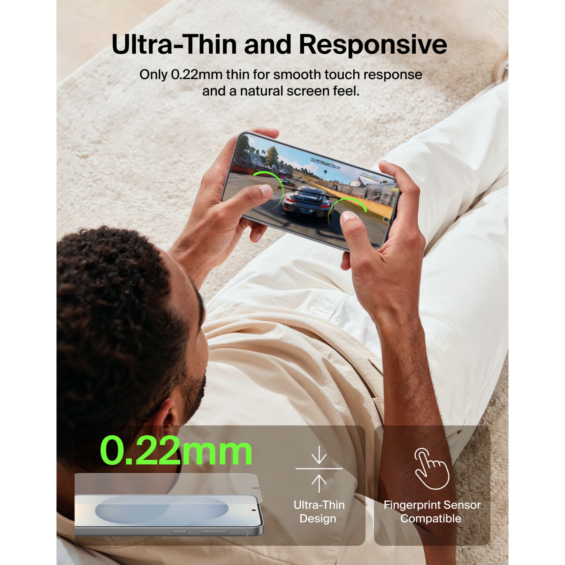 Play mobile game, Smartphone gaming, Tilted screen, Game controller, Edge-to-edge display