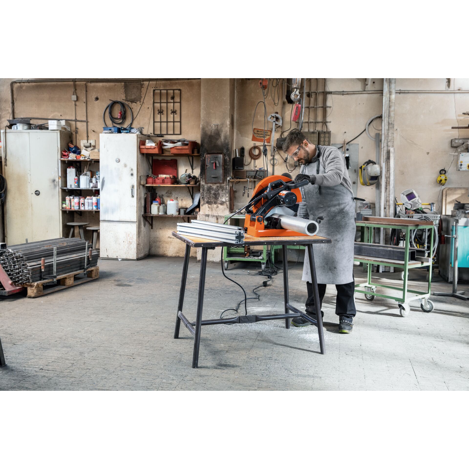 Fabrik, Herstellung, Werkstatt, Handschuh, Person