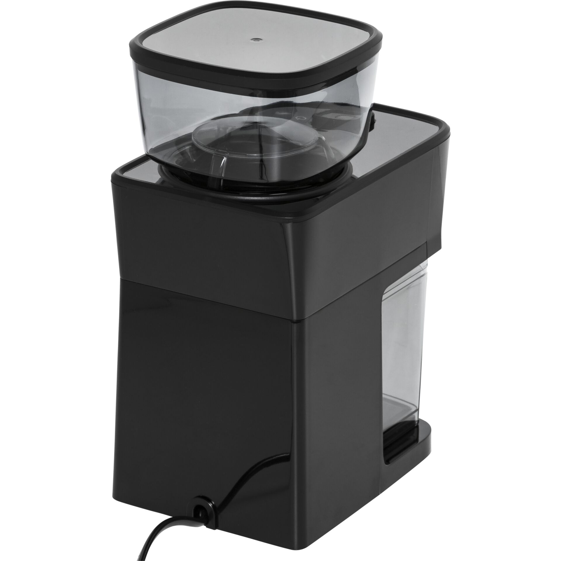 mühle, kaffee, elektrisch, schwarz, transparenter-behälter