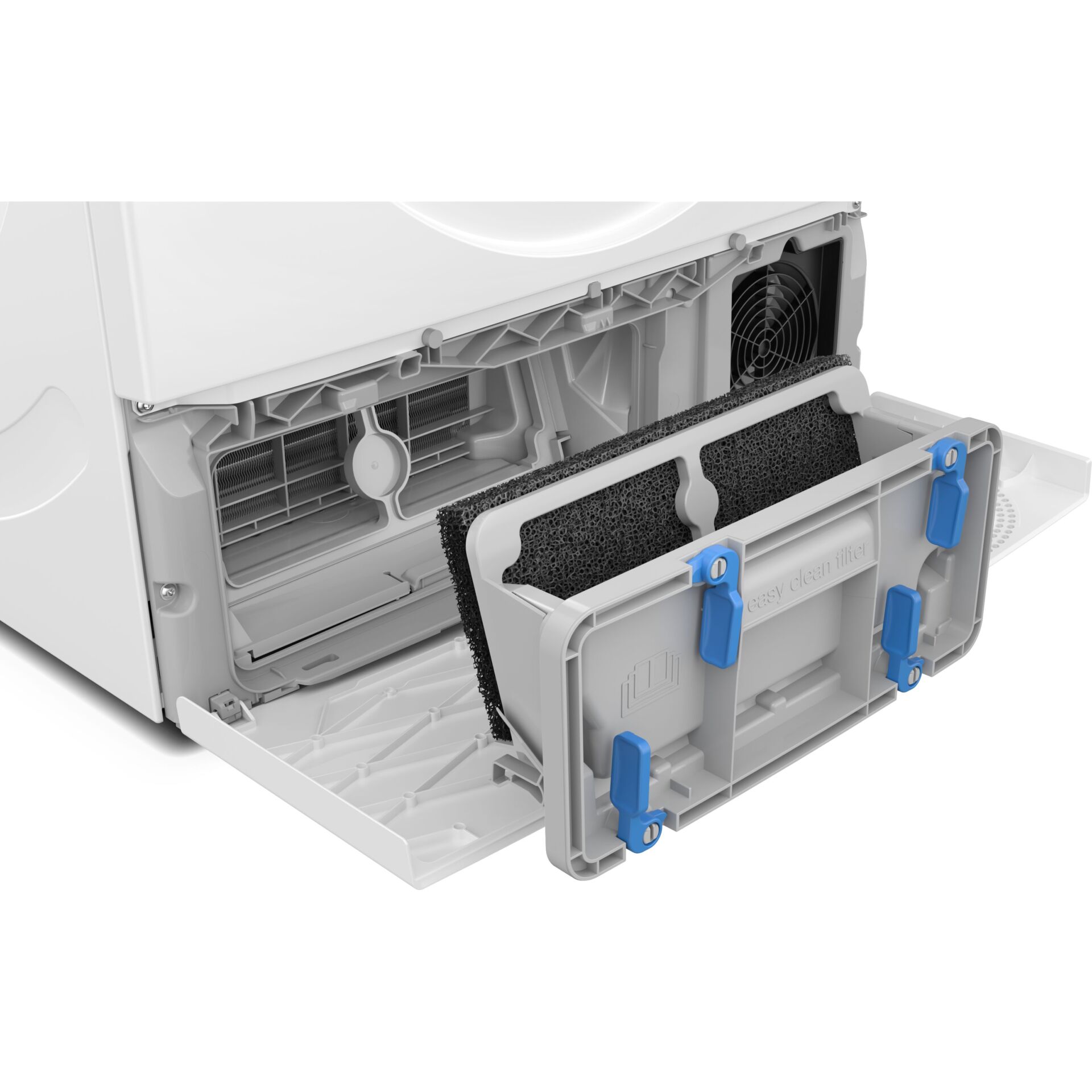Waschmaschinenfilter, Filtereinsatz, Kassettensystem, Schaumstoffblock, Fassungsclipps