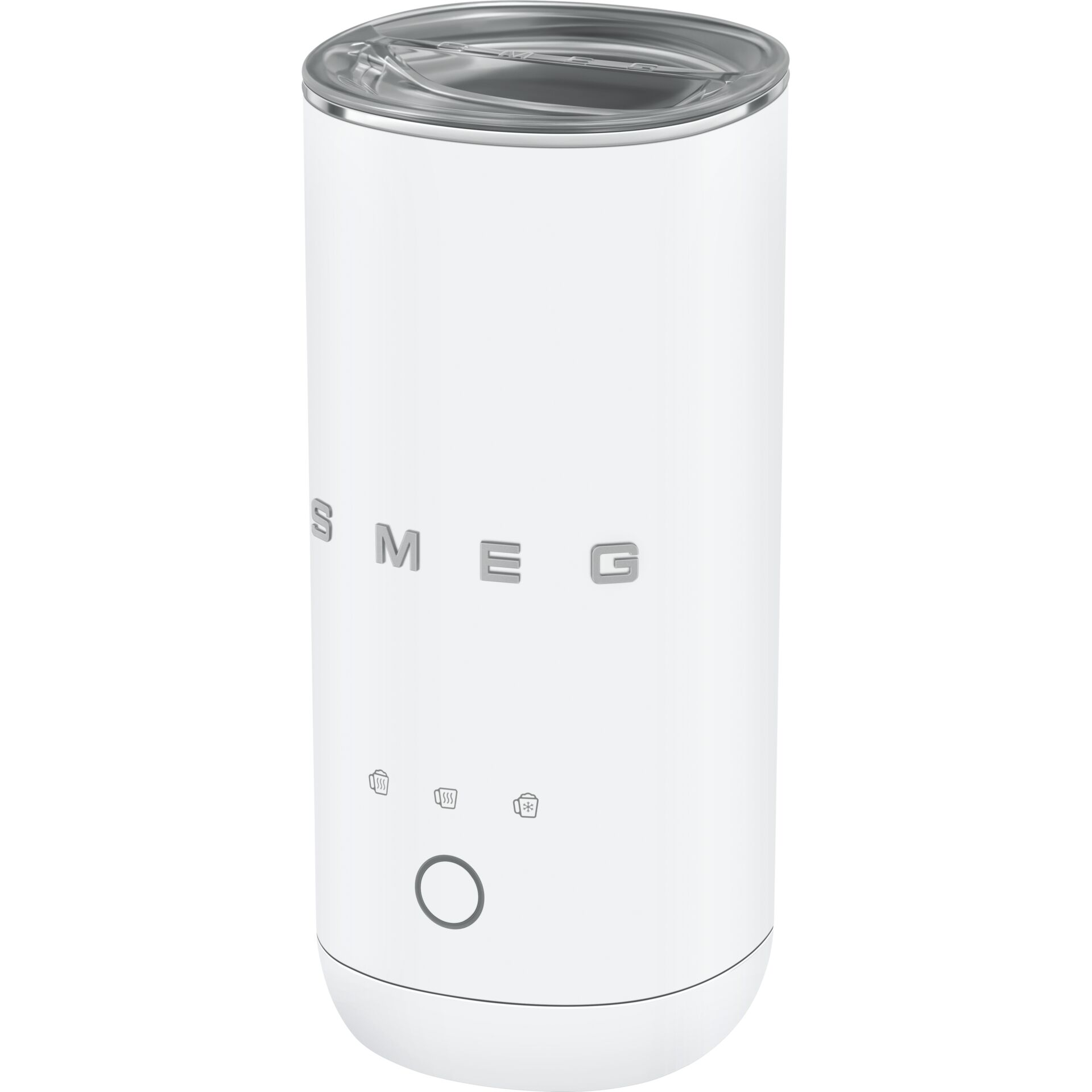 Espresso-Tumbler, Isolierte Flasche, Weiße Zylindrisch, Daumenknopf, Edelstahldeckel