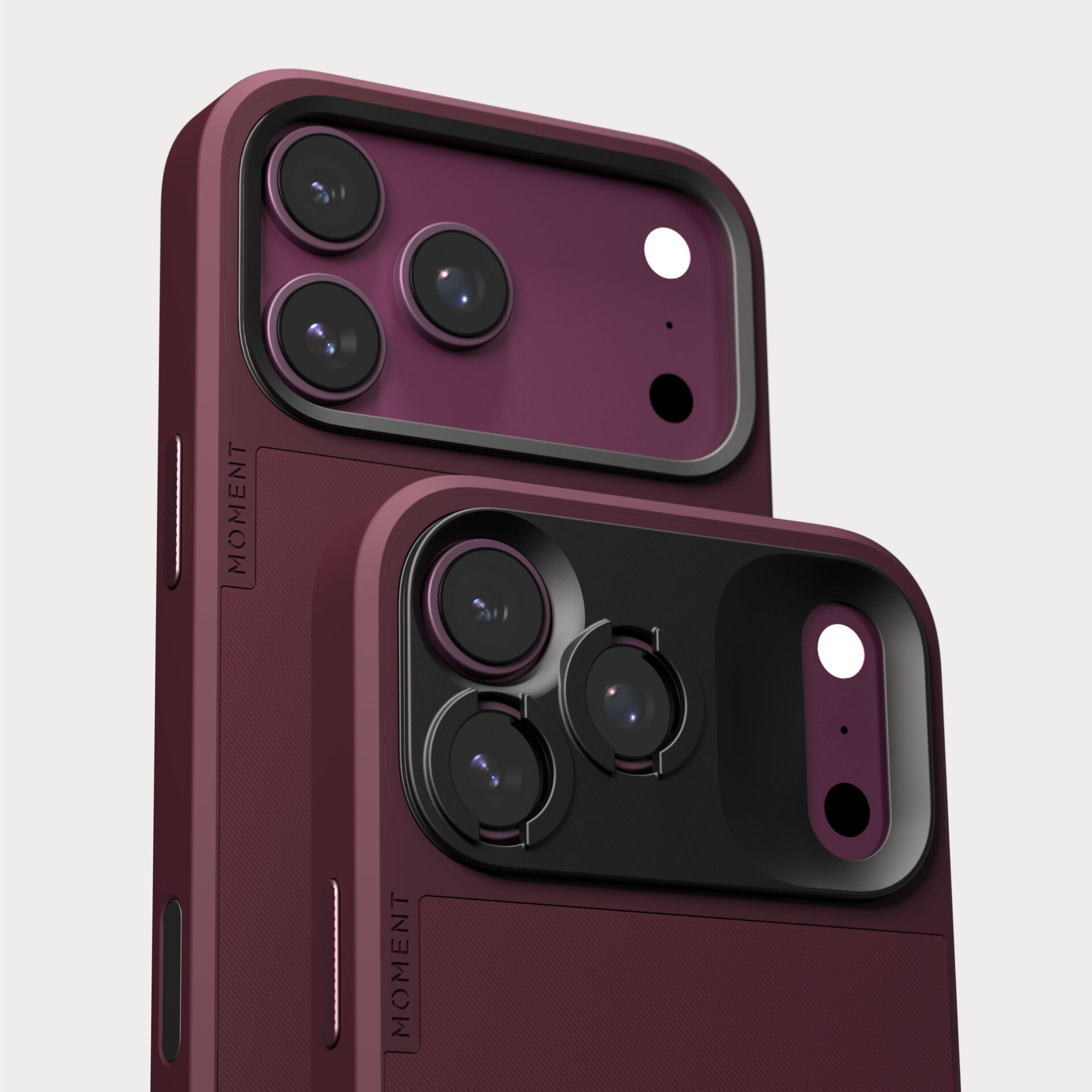 Smartphone-Hülle, Dreifachkamera, Magenta, Mattierung, erhöhter Kamera-Buckel