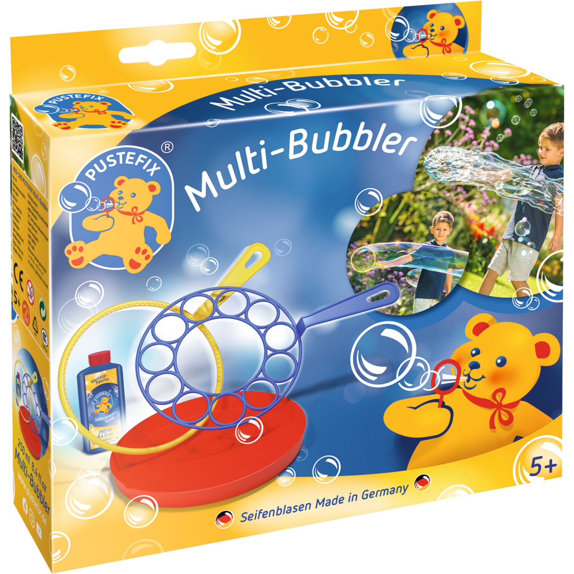 Blasen-Spielzeug, Multi-Bubbler, Kinder-Spielzeug, Kunststoff-Ringe, Made in Germany