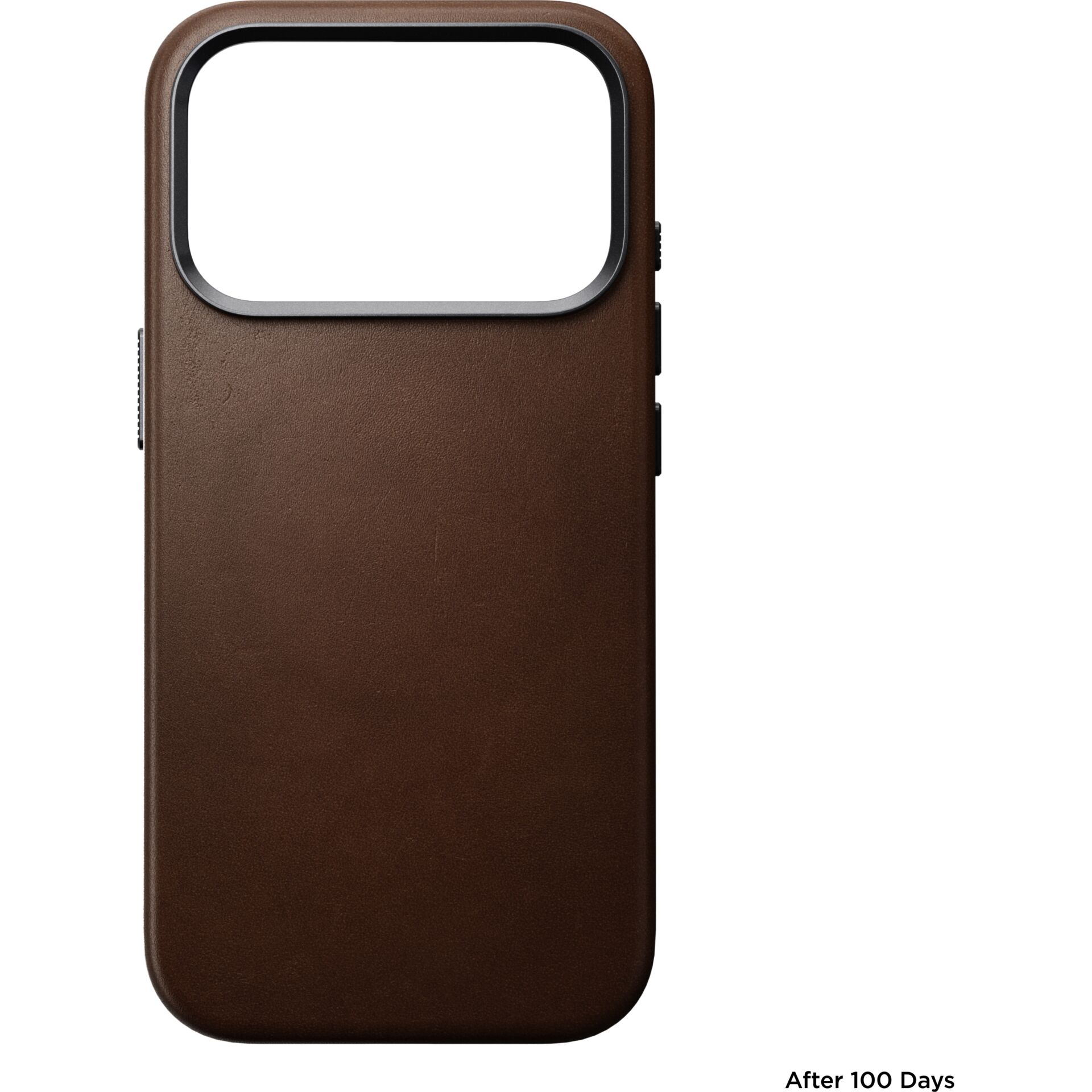 Hülle für iPhone, Leder, Braun, Handyhülle, Makro-Linse ausgeschnitten