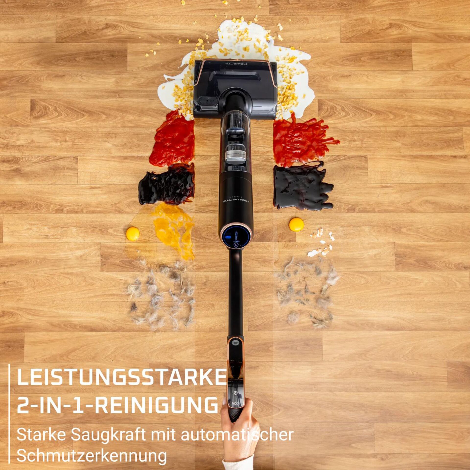 Staubsauger, Akkusauger, 2-in-1, Kleenaufsatz, Parkettboden