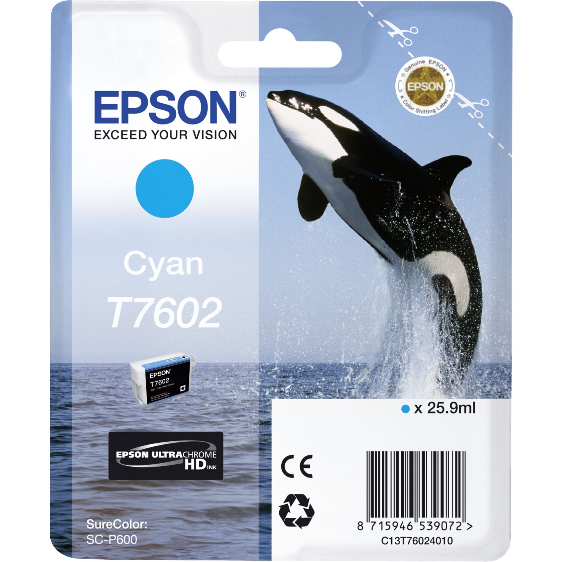 Epson Tintenpatrone cyan  T 7602