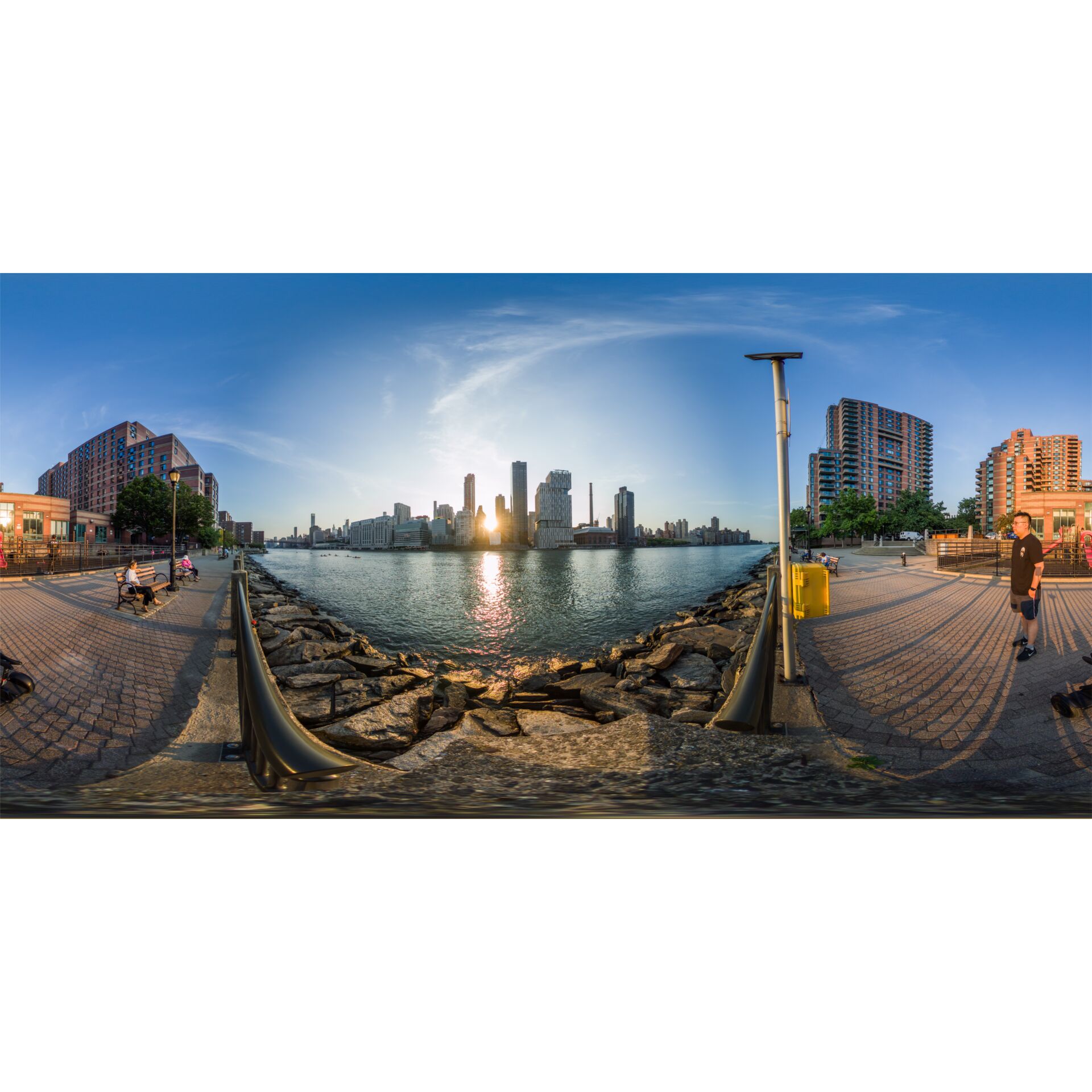 Uferpromenade, Szenerie, Landschaft, Stadt, Pfad