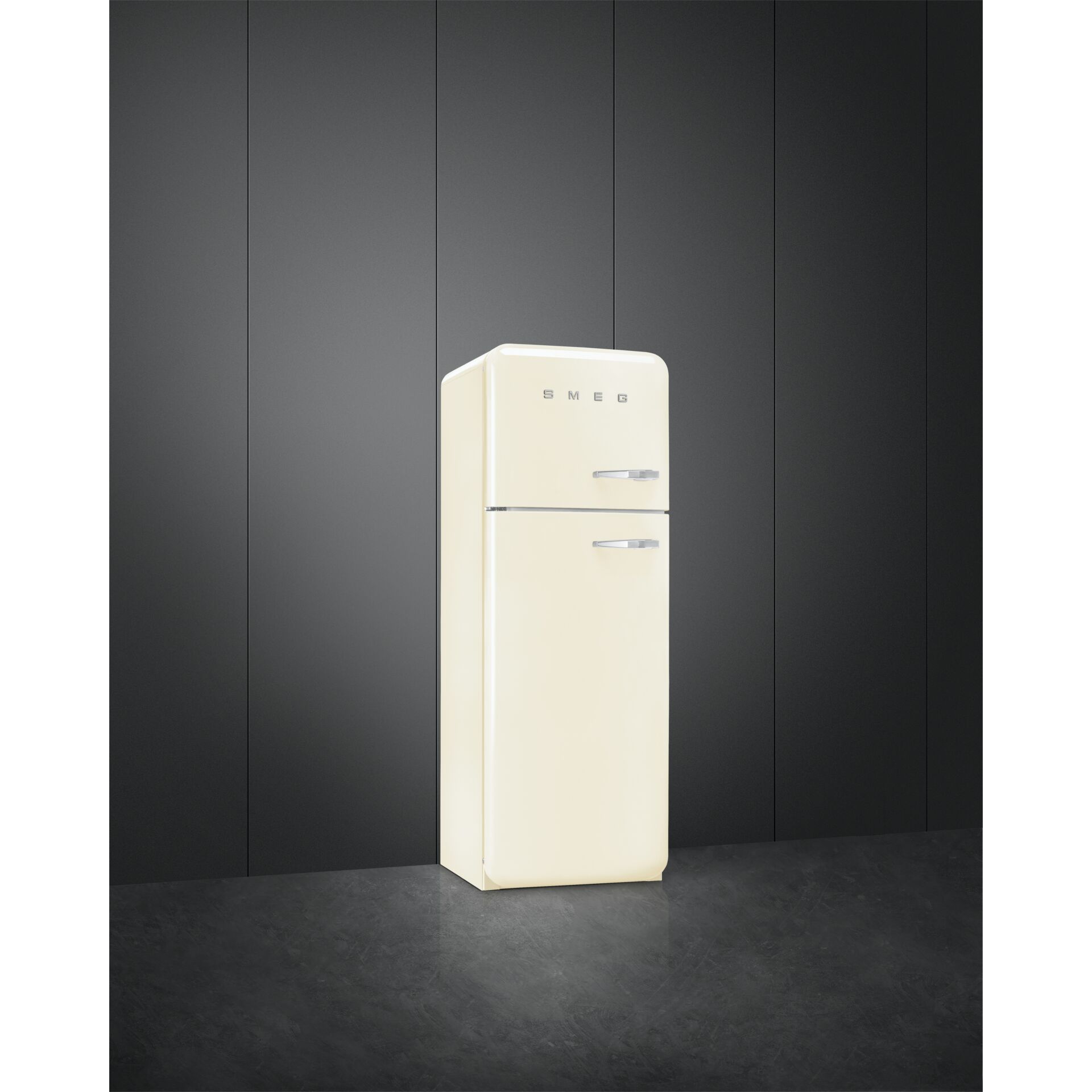 Kühlschrank, Retrostil, Creme Farbe, Freistehend, Gefrierfach