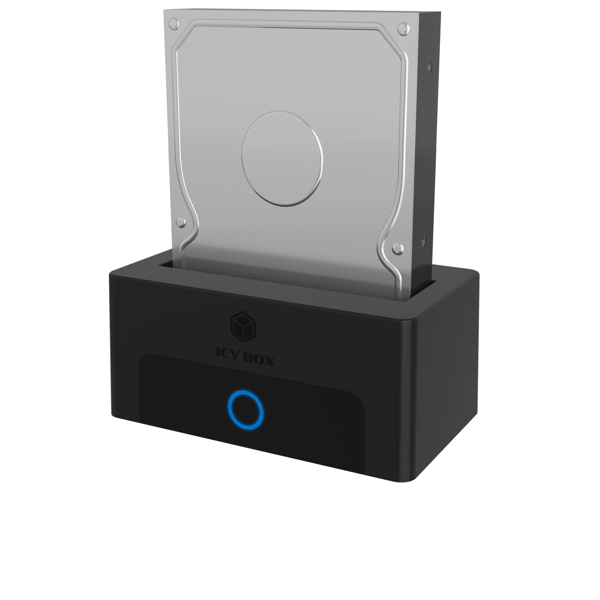 externes Festplattengehäuse, 2,5 Zoll Festplatte, USB-Dock, Aluminiumplatte, Blue LED