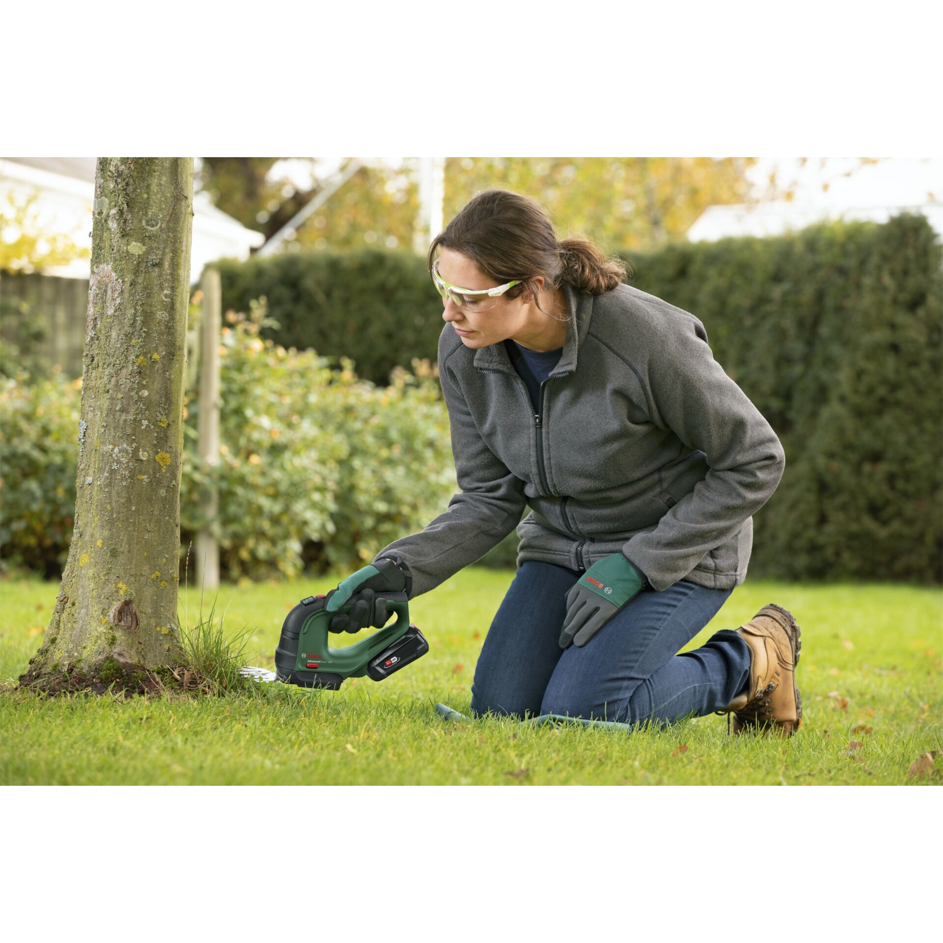 Gras, Rasen, Handschuh, Garten, Person