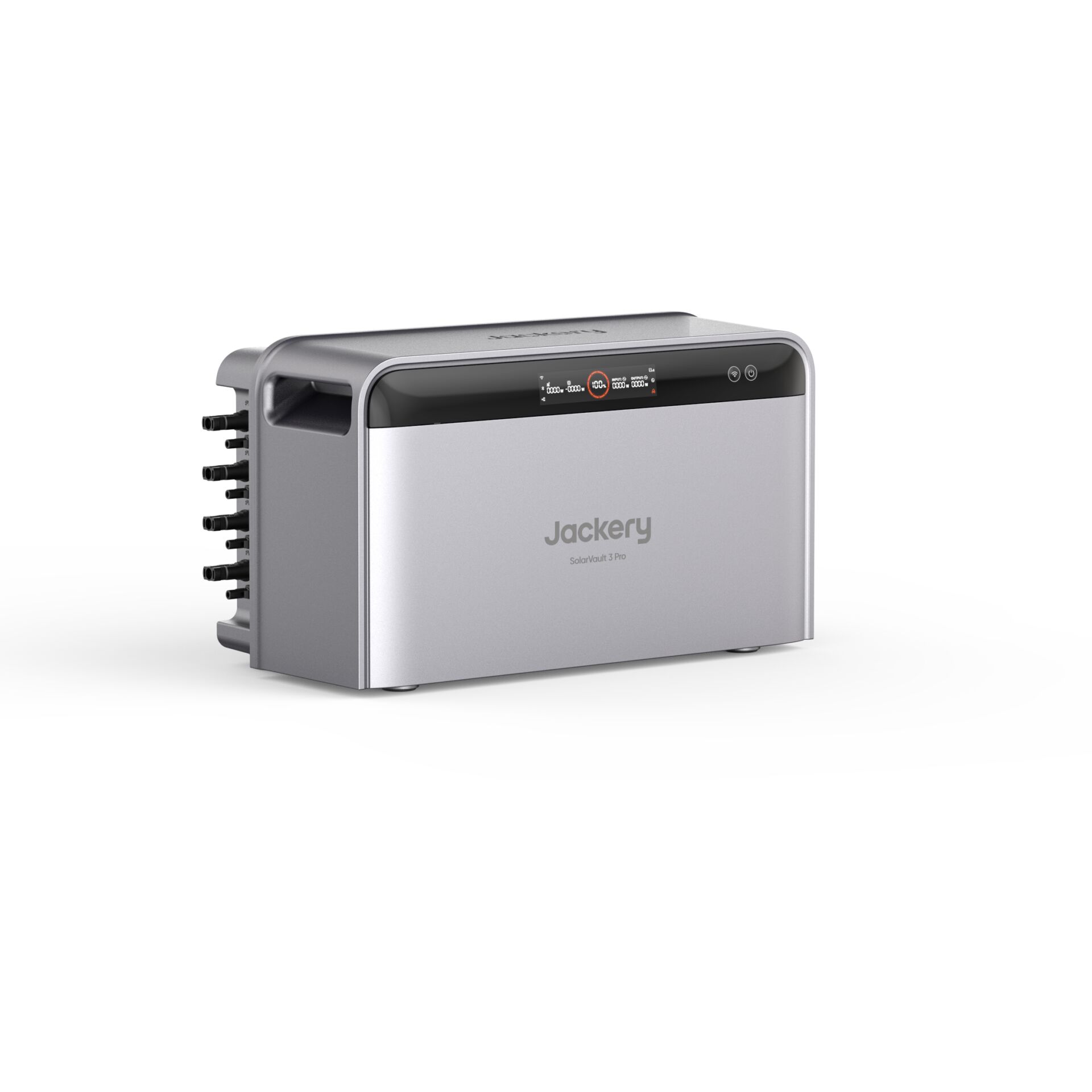 Solarladegerät, Powerbank, Silber, Kompakt, Anschlüsse