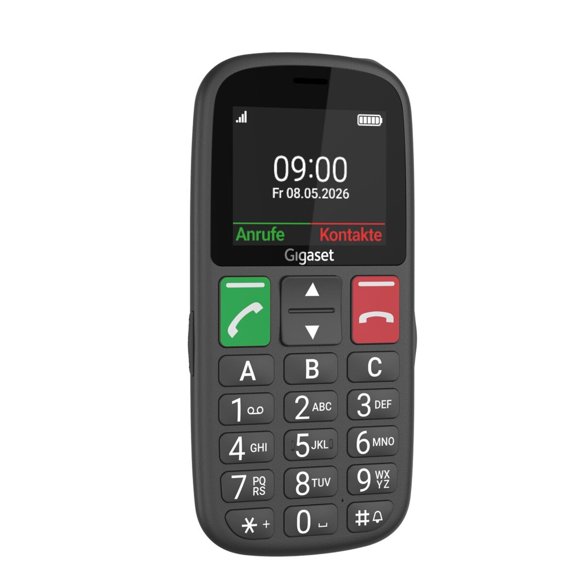 Gigaset, Handy, Klapphandy, Schwarz, Tastenhandy
