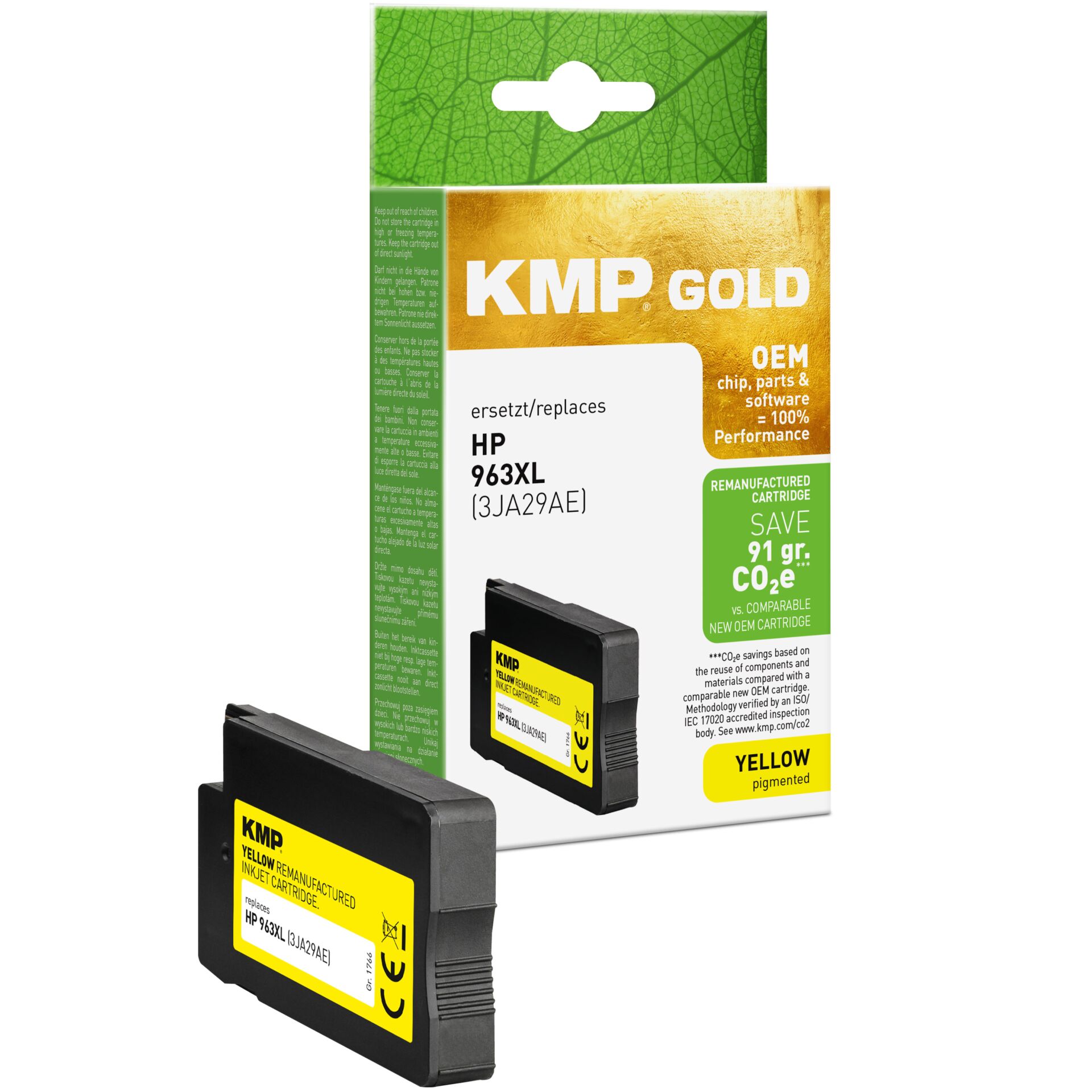 Adapter, Elektronik, Hardware, Computerausrüstung, Tonerpatrone, HP kompatibel, KMP Gold, Gelb, OEM-Replacement