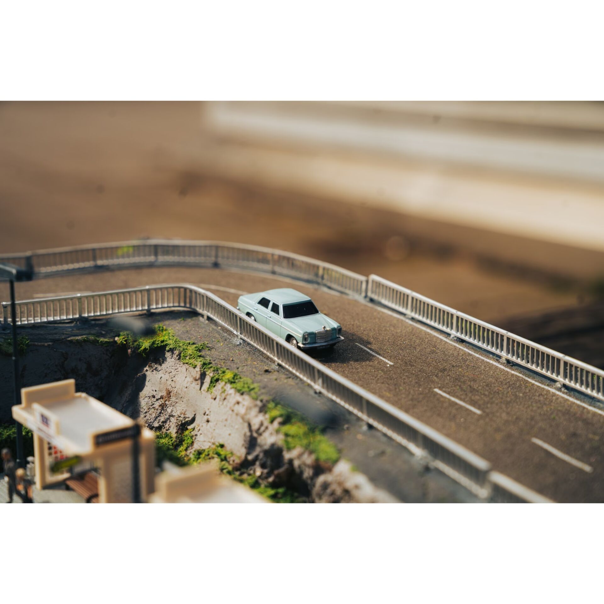 Modelle Auto, Miniatur Auto, Diorama Straße, Brücke, Modelle Maßstab