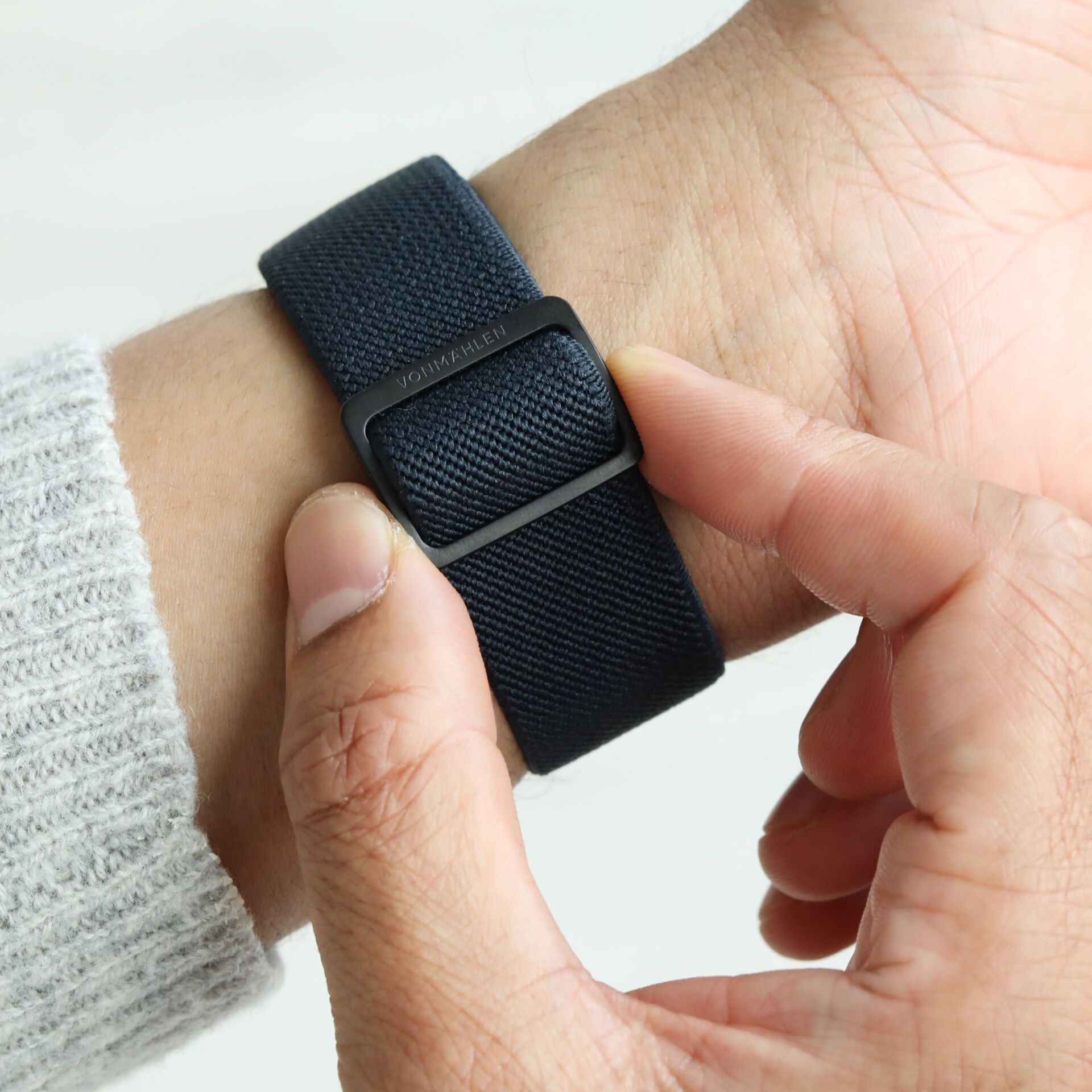 Gurtel, Nylon, Schwarz, Klettverschluss, Armbanduhr