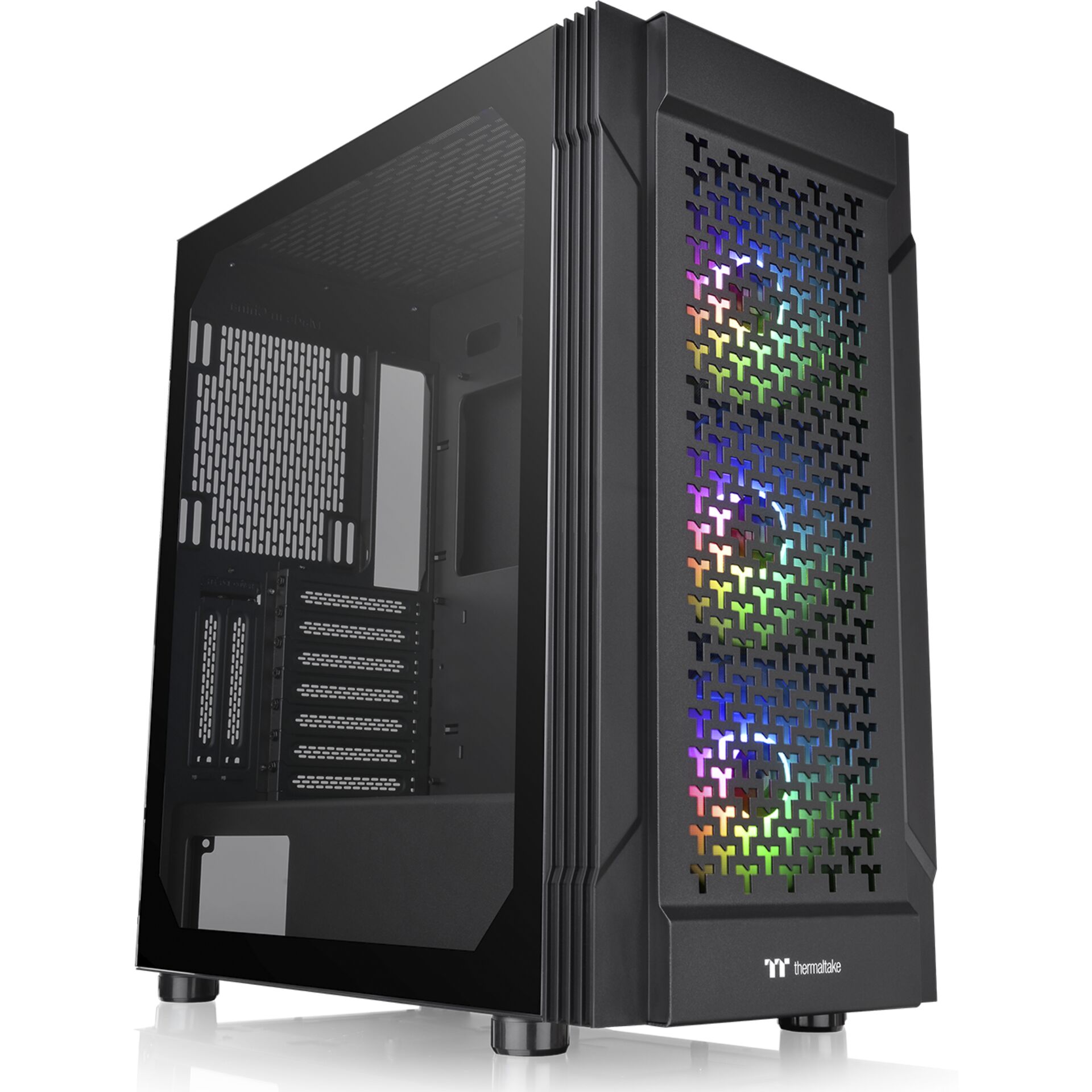 PC-Gehäuse, Midi-Tower, RGB-Vorderseite, Mesh-Front, Glas-Seitenwand