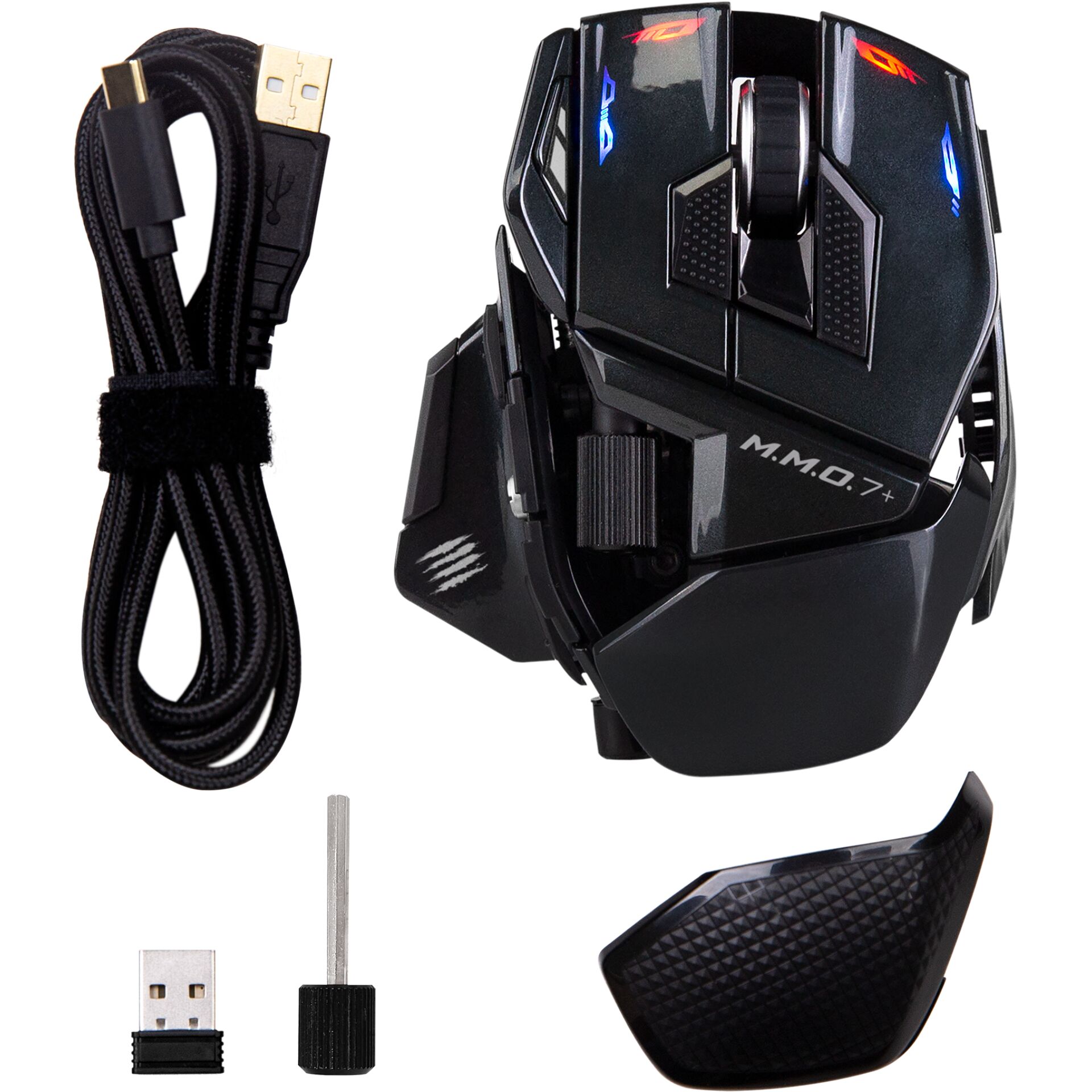gaming-maus, drahtlos, USB, ergonomisch, verstellbares-gewicht