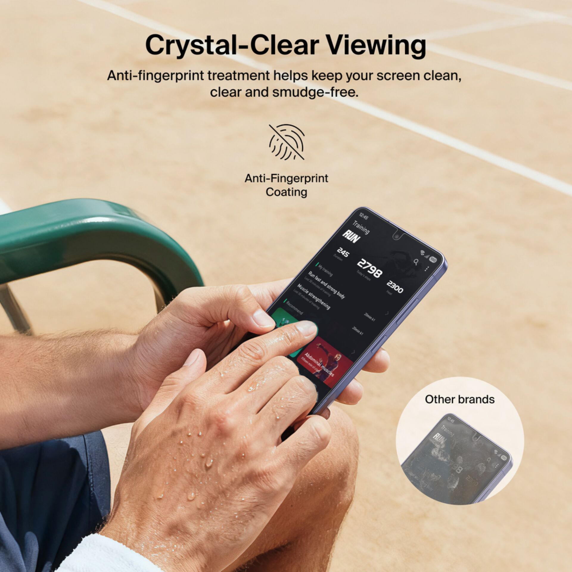 touchscreen, smartphone, anti-fingerprint,  coating, glove