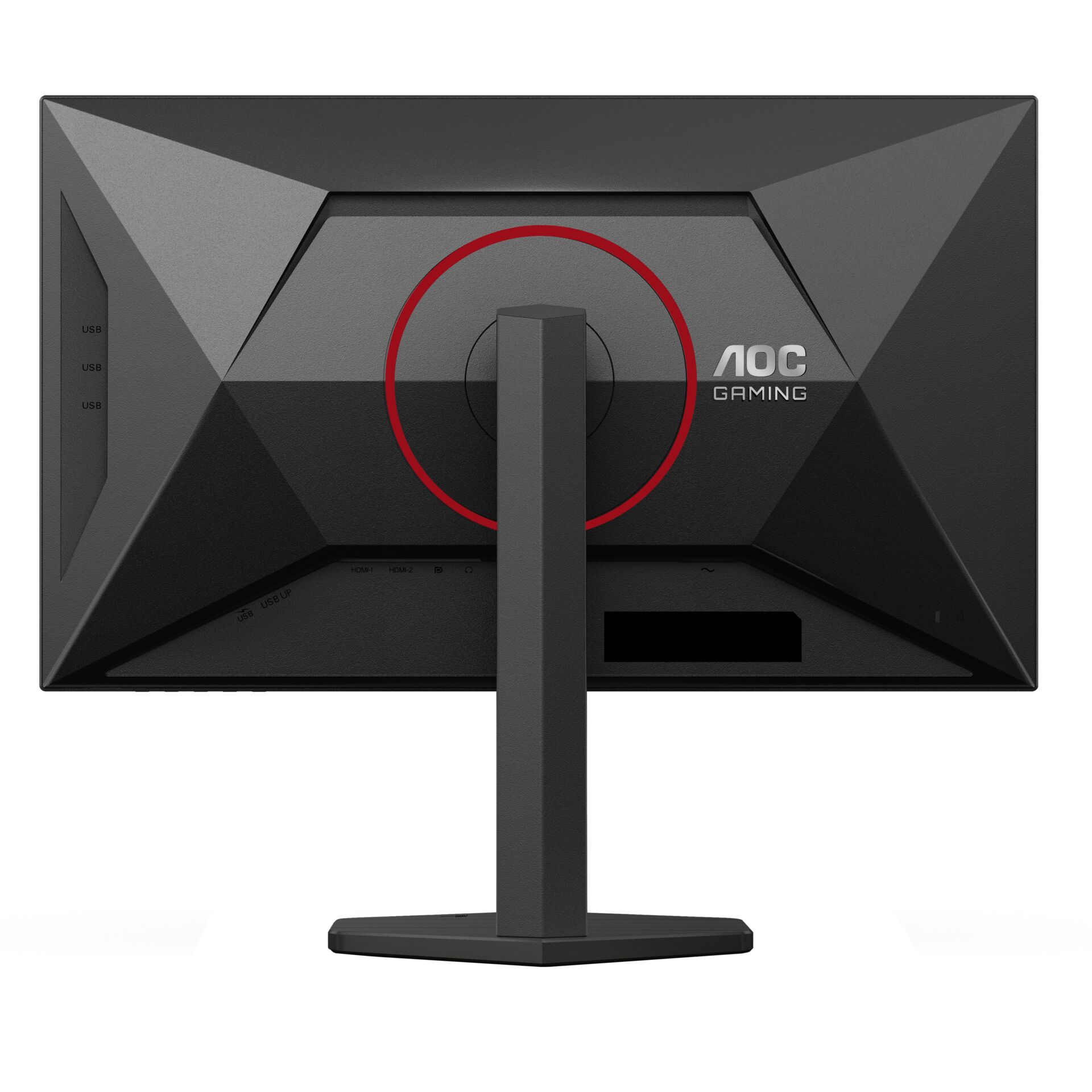 monitor, Gaming Monitor, schwarz, Ständer, Anschlüsse hinten