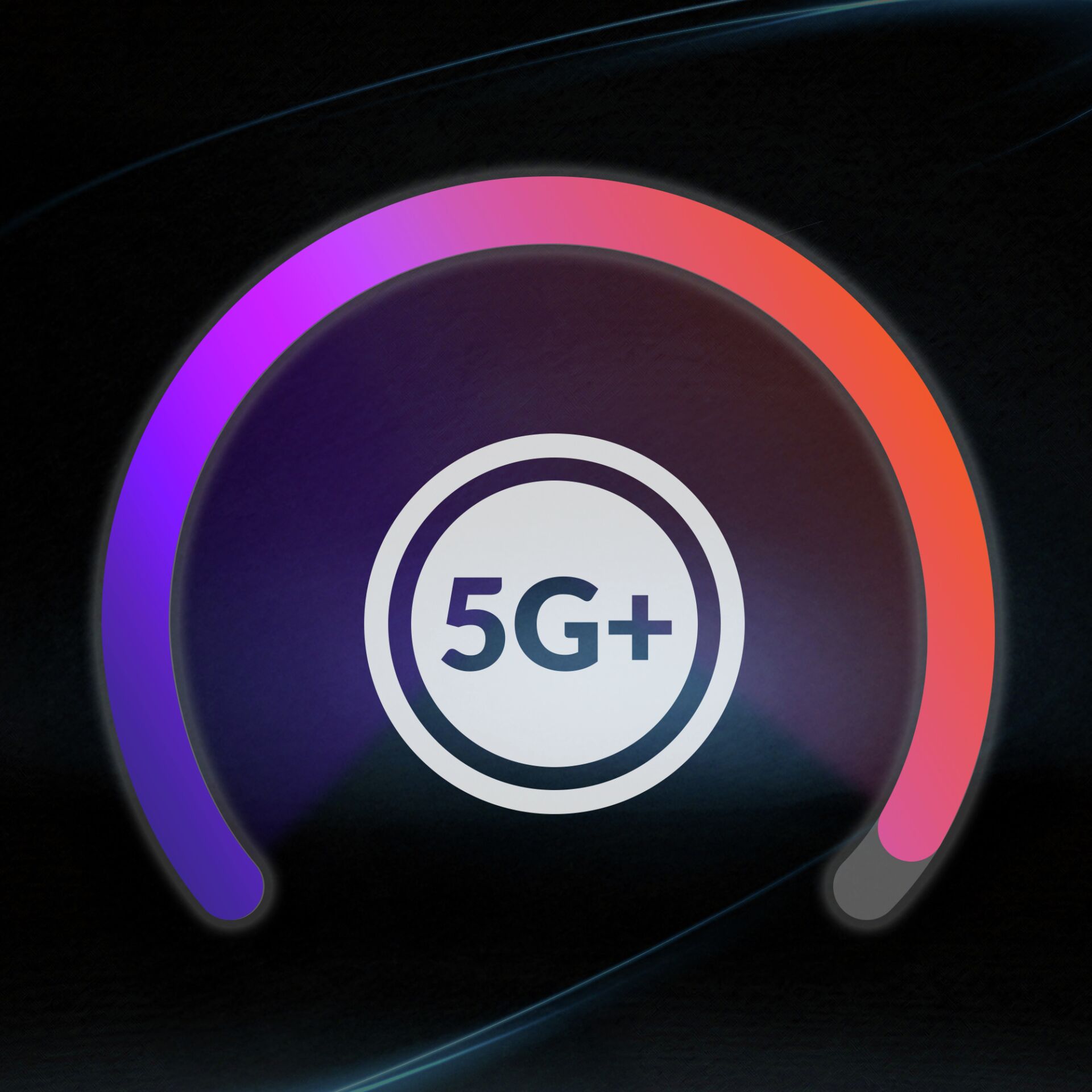 5G+, Kopfhörer, Leuchte, Ringe, dunkel