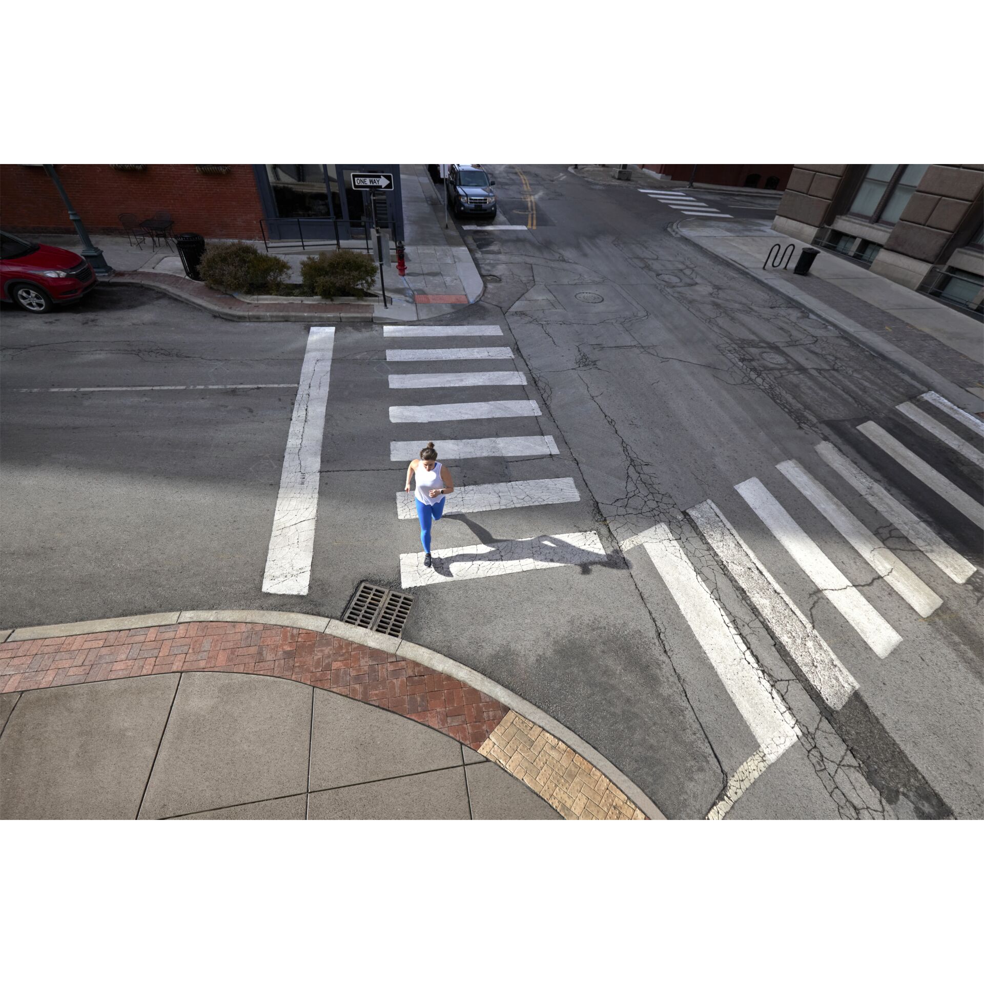 Straße, Asphalt, Fußgänger, Person, Auto