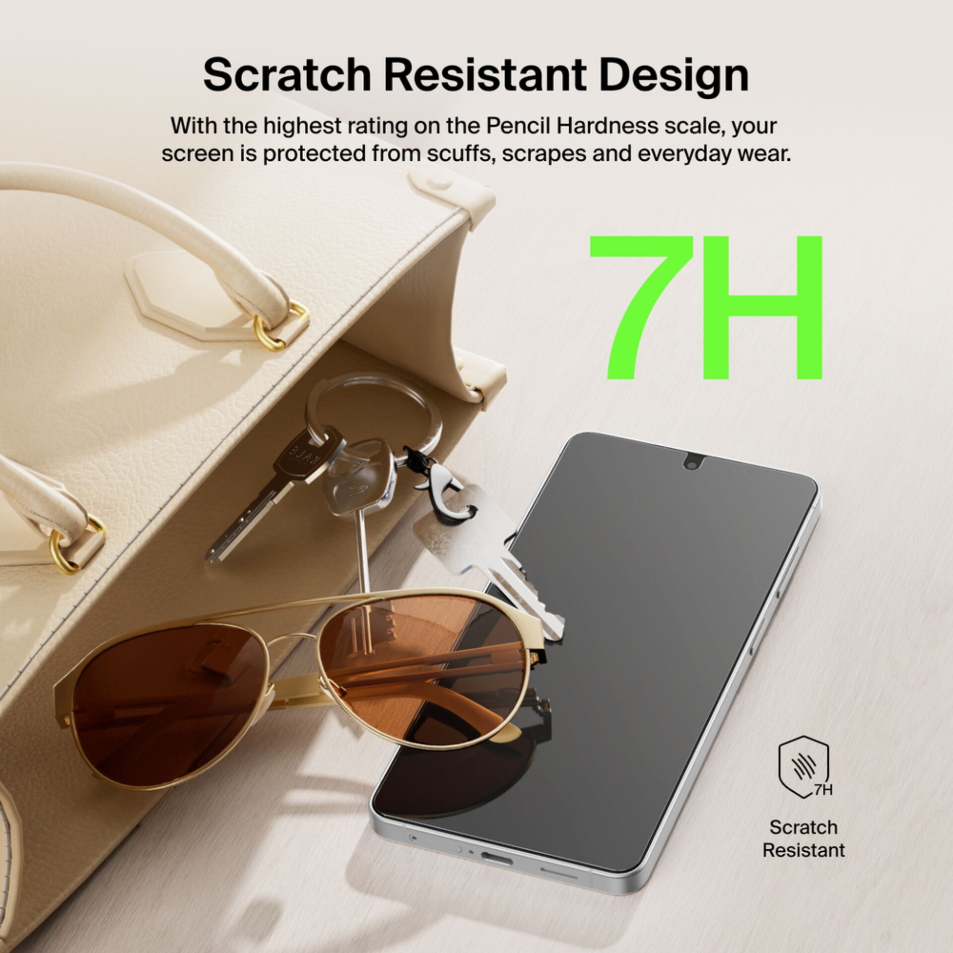Scratch Resistant, Handy Hüller, Smartphone Bildschirm, Sonnenbrille, Schlüssel