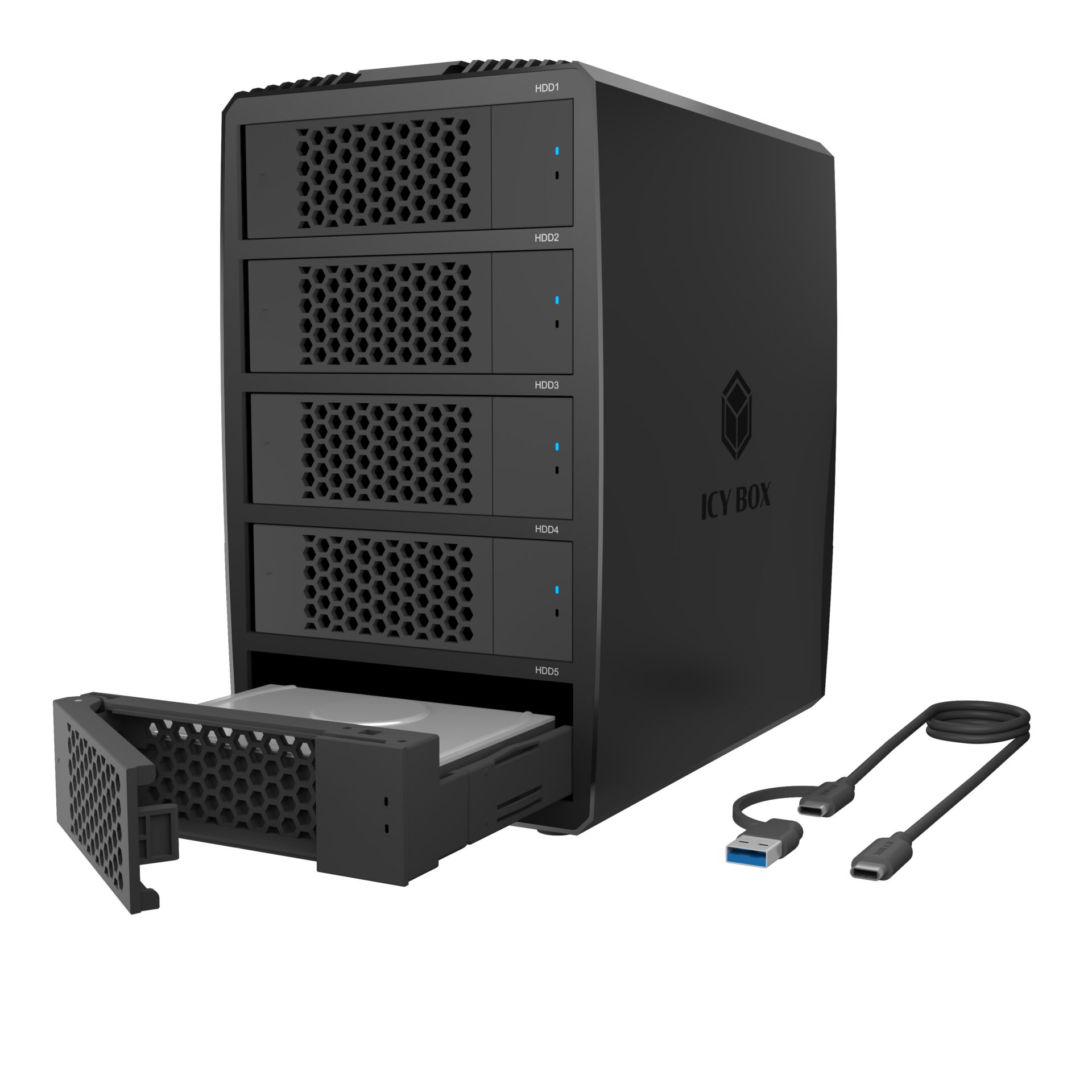 NAS, HDD, Speicher, 5-Bay, USB-C