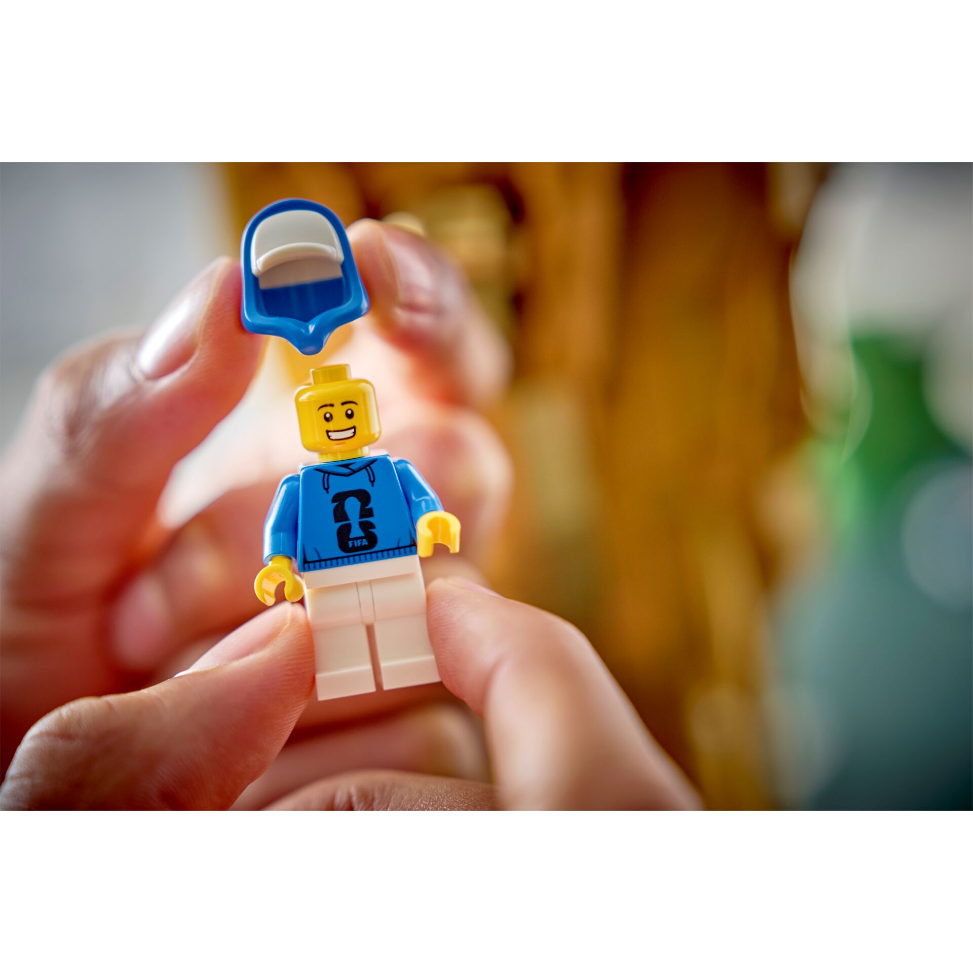 Lego, Figur, Sportjacke, Blau, Gelb