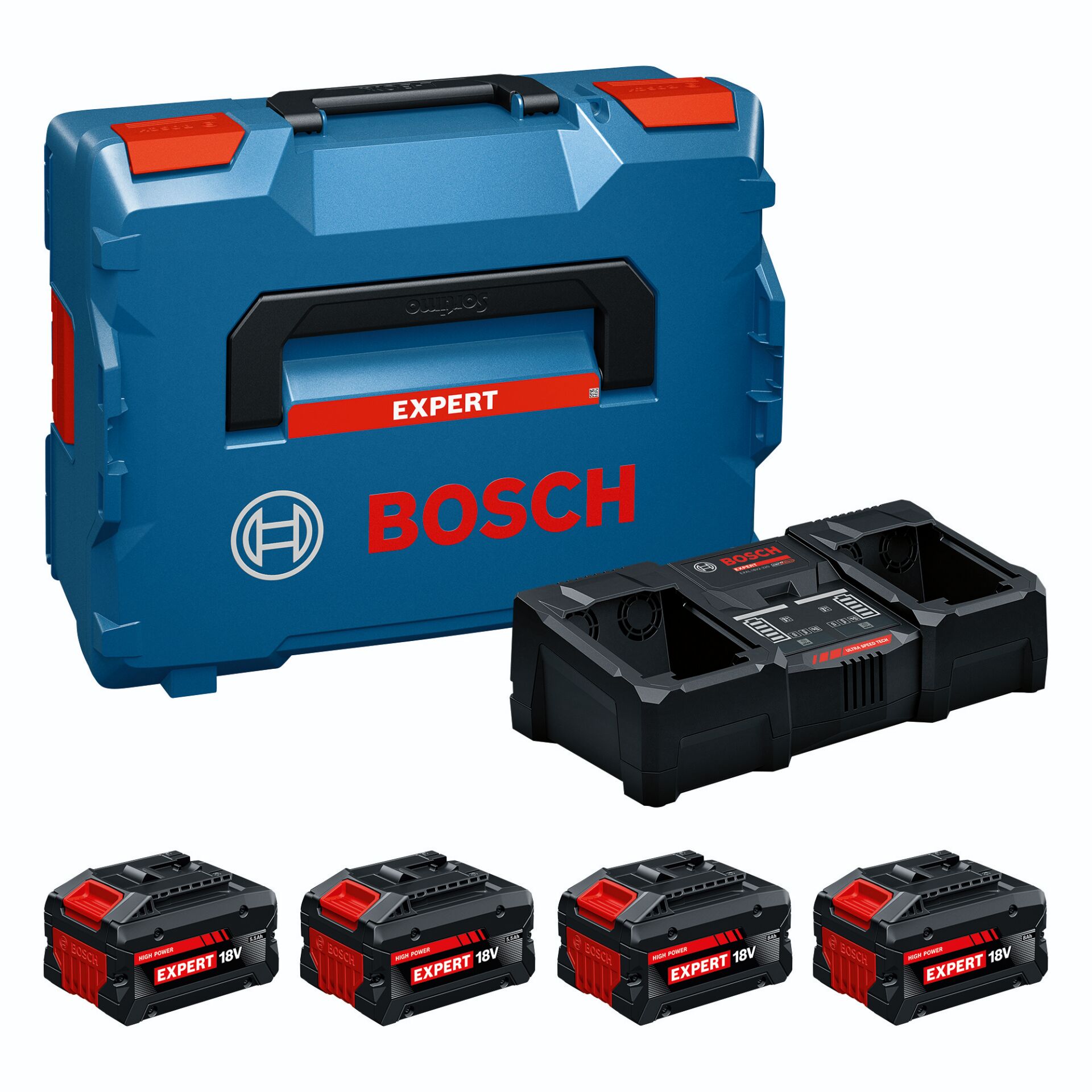Bosch Starter-Set 2x EXBA18V-55  2x EXBA18V-80 + EXAL18V2-320
