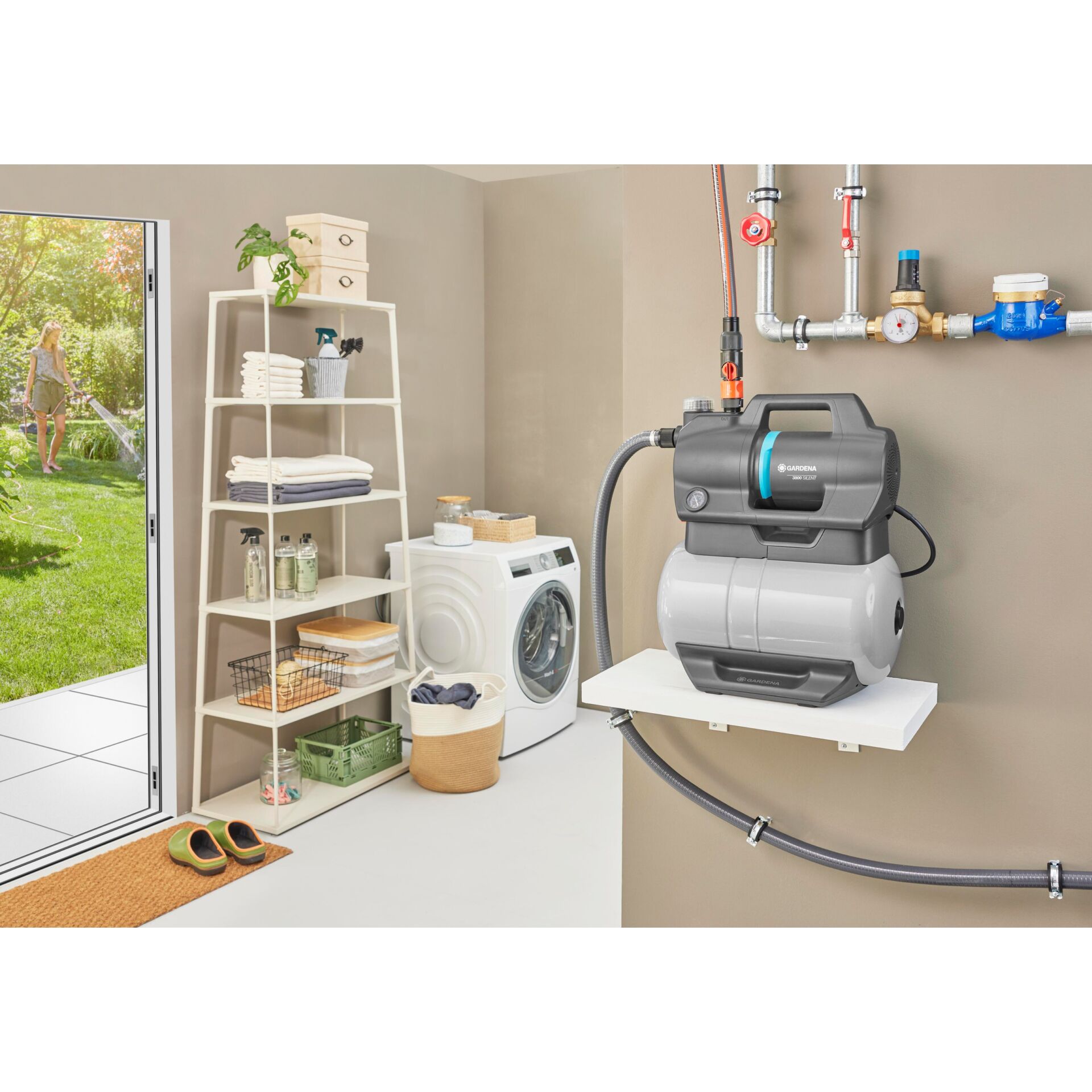 Gerät, Elektrisches Gerät, Waschmaschine, Person