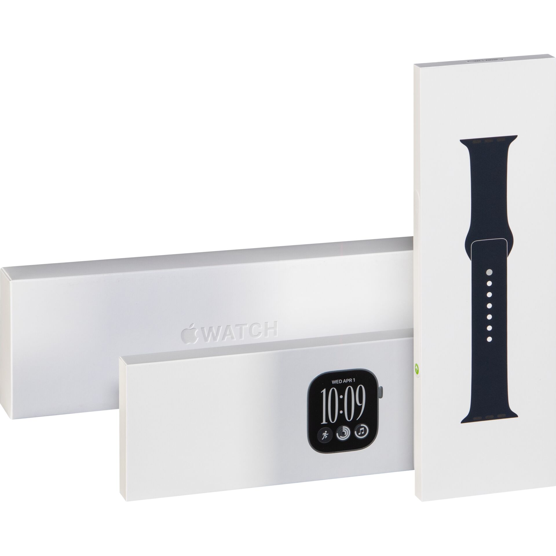 apple watch, zapfenband, smartwatch, weiße verpackung, band verpackung