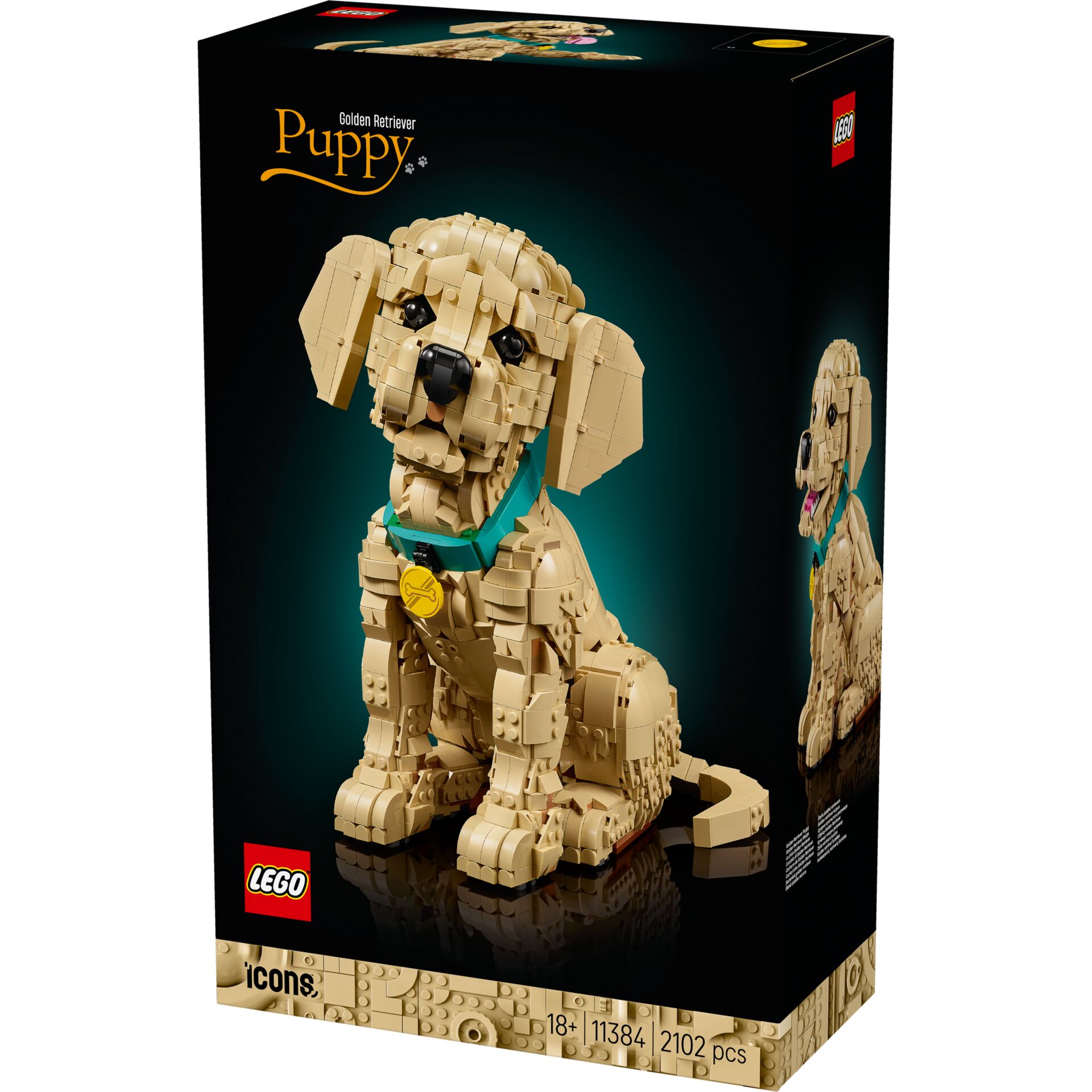 Hund, Lego, Baukasten, Golden Retriever, Schachtel