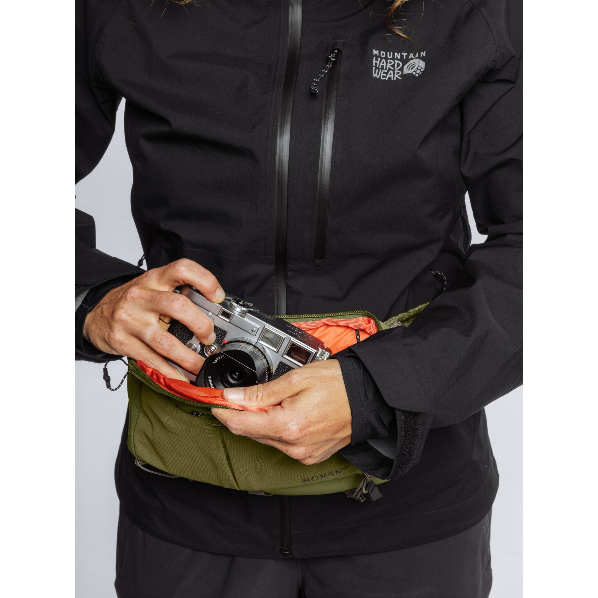 Jacke, Softshell, Reißverschluss, Kamera, Tasche Taille