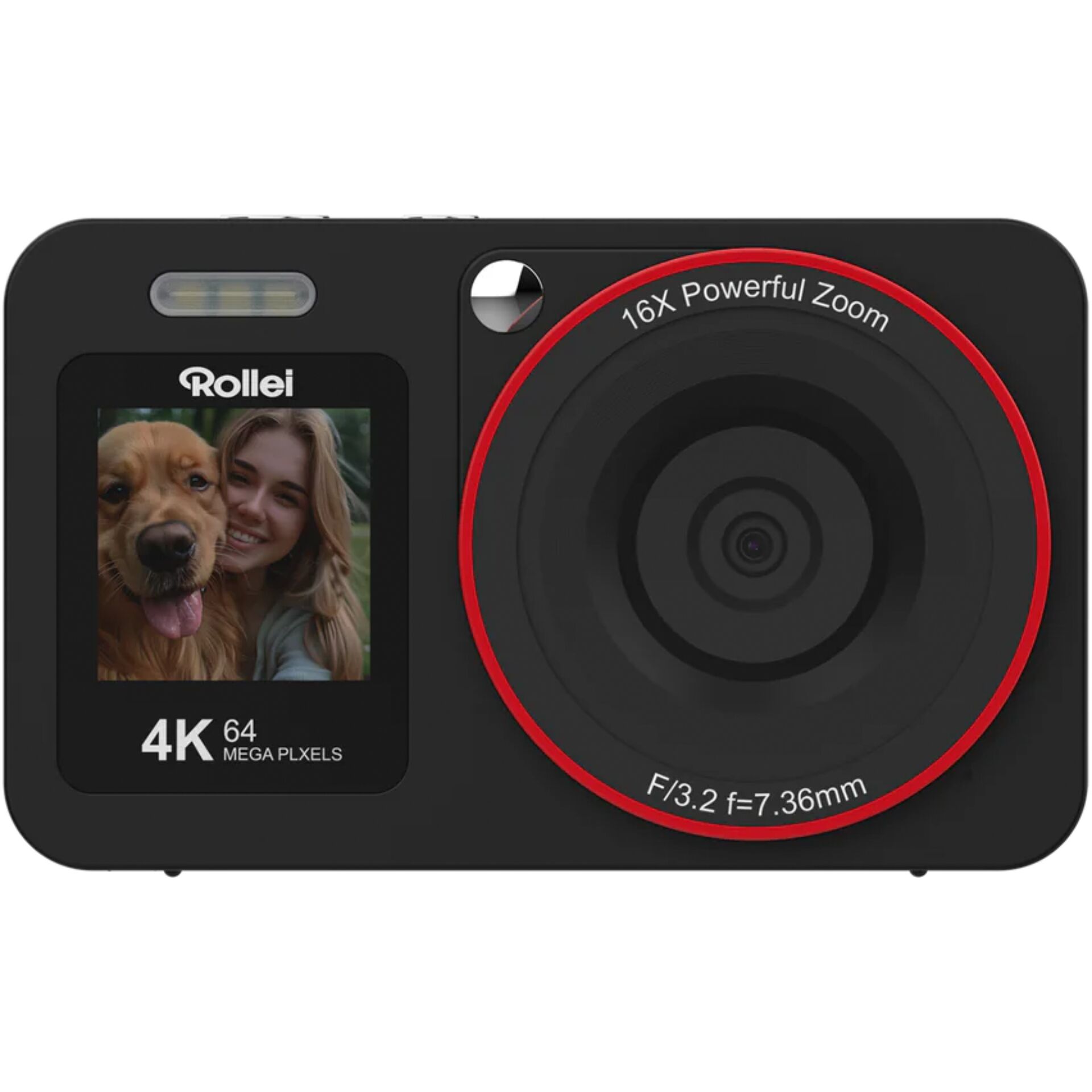 Rollei Compactline 64 Dual Screen Kamera, Digitale Kamera, Elektronik, Hund, Haustier
